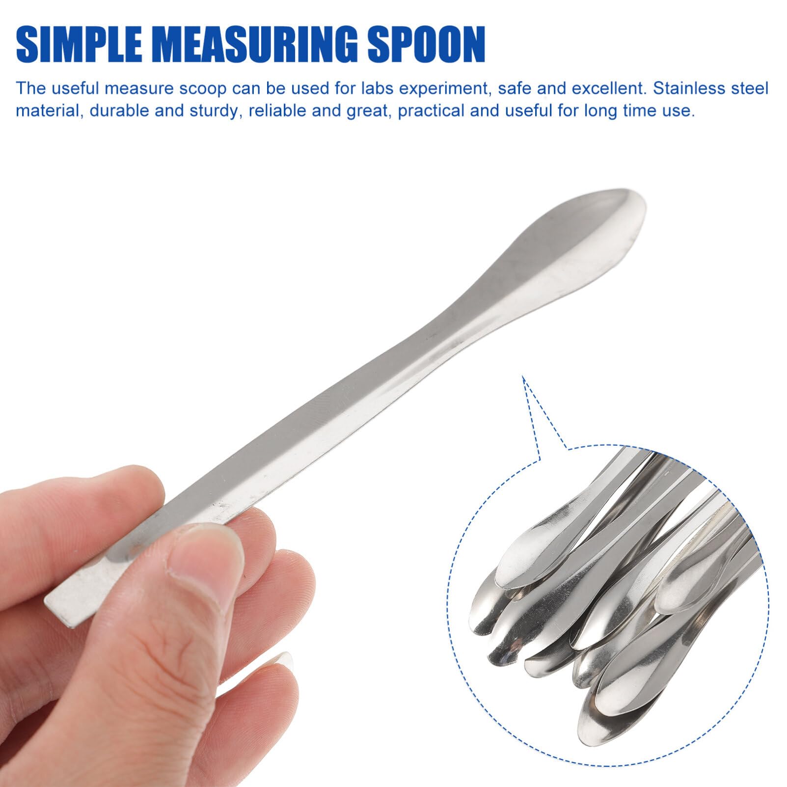 iplusmile Stainless Steel Lab Spatula - Micro Scoop for Laboratory Sampling, Mixing & Pill Filling | Durable Metal Spatula for Scientific Experiments, Pharmacy & Sample Preparation | Perfect for Chemistry Labs, Research & Medical Use