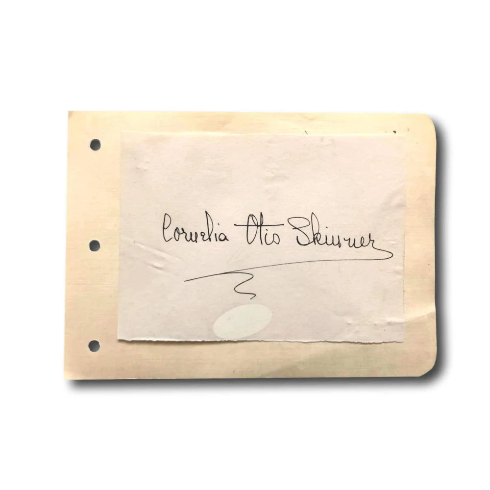 Cornelia Otis Skinner Autographed Album Page - Hand Signed by Famous Actress - JSA COA Certified - Perfect for Collectors & Theater Memorabilia