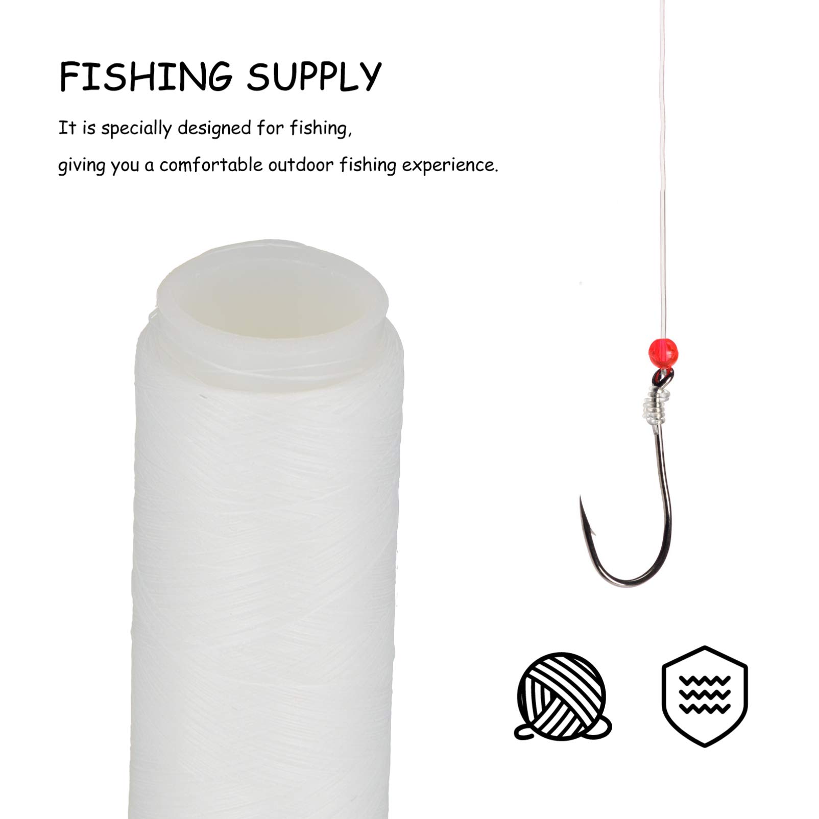 BESPORTBLE 2 Rolls High Elastic Fishing Line - Professional Wear-Resistant Nylon Fishing Ropes for Saltwater & Freshwater Fishing - Perfect for Deep Sea, Lake, and River Angling