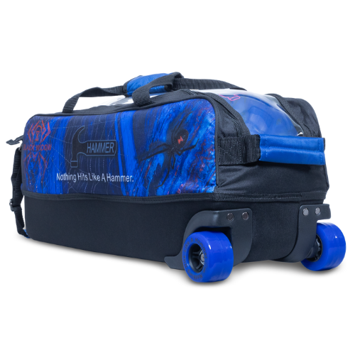 Hammer Black Widow Triple Tote Blue Dyesub Bowling Bag - Premium 3-Ball Bowling Tote with Durable Construction - Perfect for League Play & Tournament Bowling