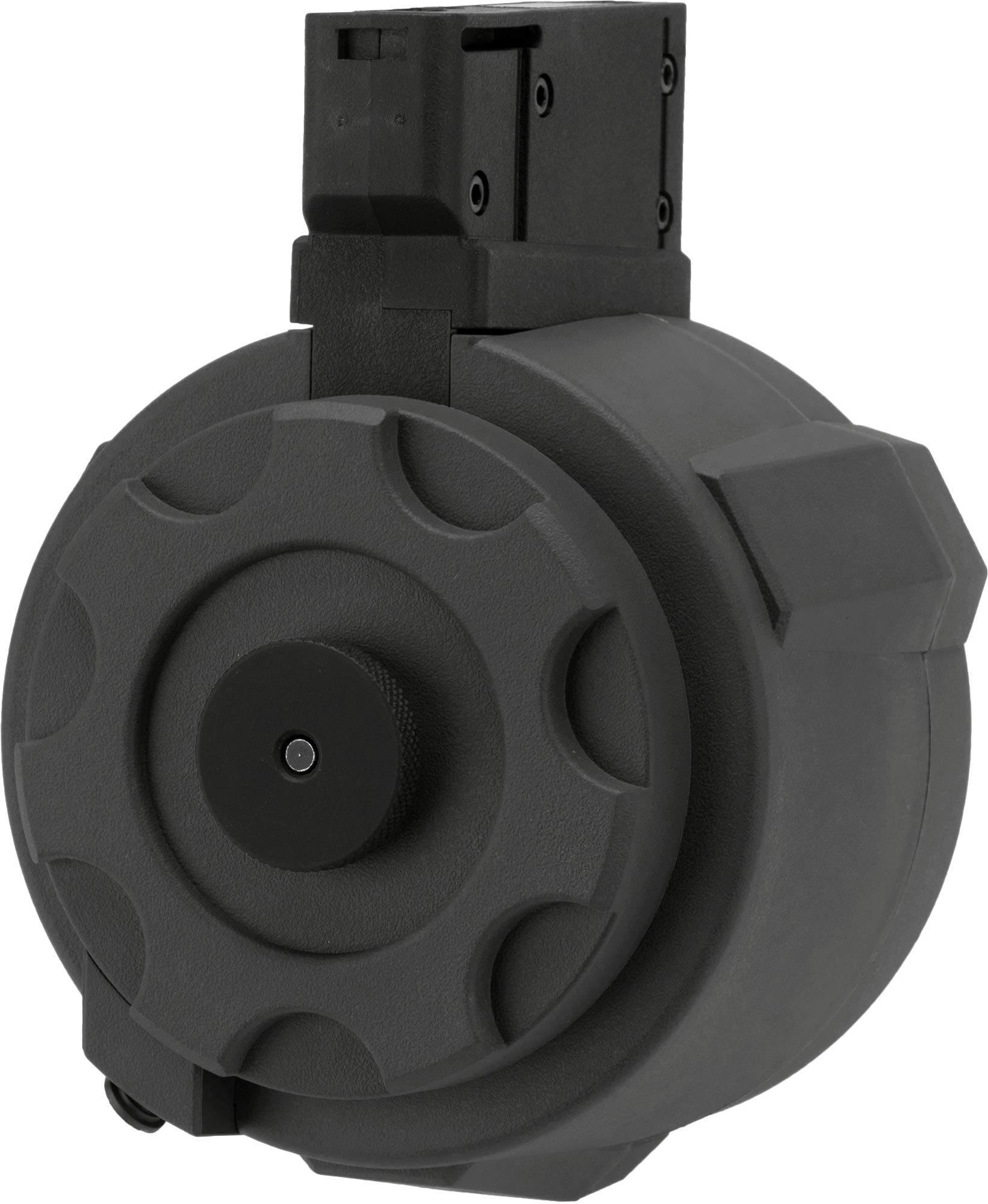 Angel Custom 1500 Round Firestorm AEG Airsoft Drum Flashmag for M14 - High Capacity Black Airsoft Magazine | Perfect for Milsim, Outdoor Skirmishes & Tactical Training