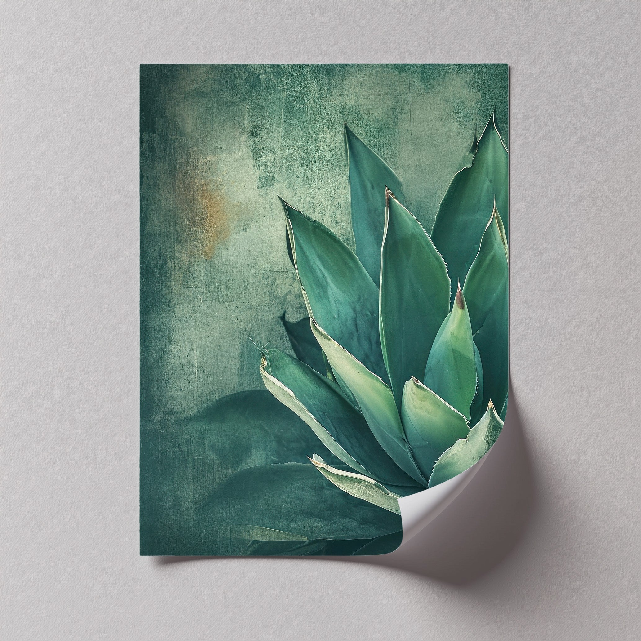 Agave Serenity - Stunning Succulent Plant Close-Up Canvas Wall Art Print | Perfect for Home, Office & Living Room Decor