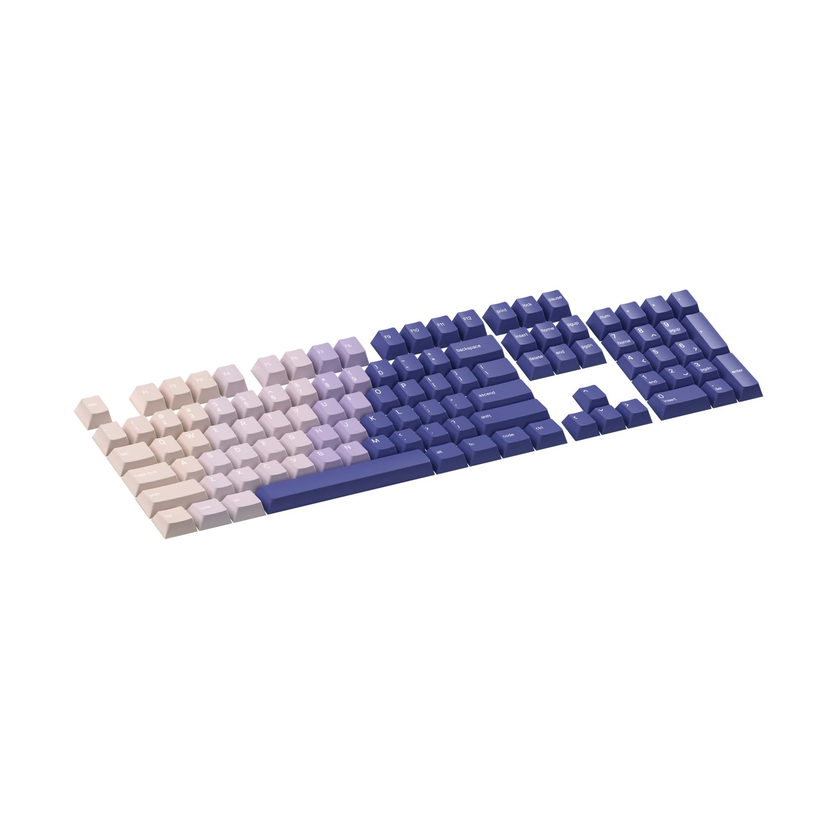 Purple Haze Custom Keycaps for Mechanical Keyboards - Durable PBT Material, Cherry MX Compatible - Perfect for Gaming, Typing & Office Work