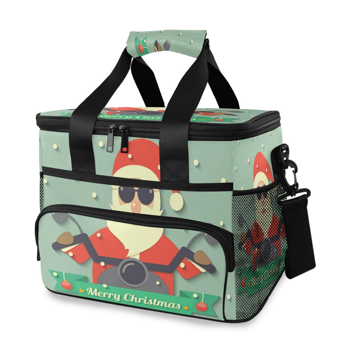 ALAZA Large Insulated Santa Claus Cooler Lunch Bag - Waterproof Picnic Cooler for Camping, BBQ, Beach & Outdoor Activities | Perfect for Christmas Parties, Family Gatherings & Holiday Events