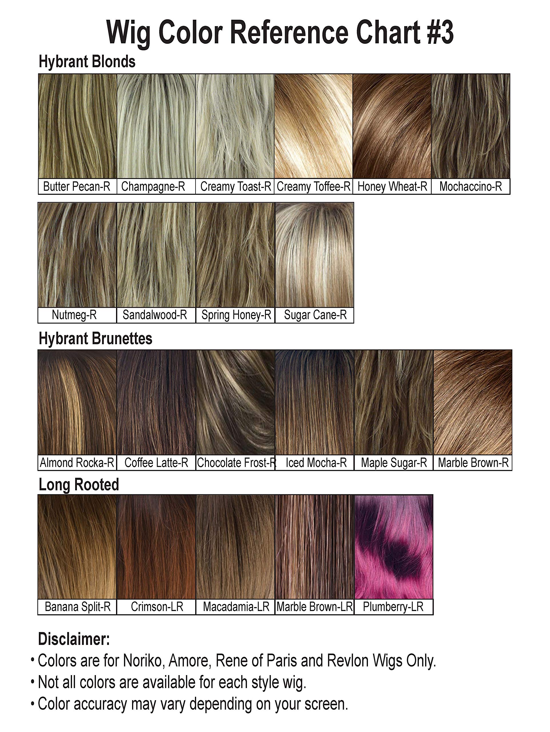 Rene of Paris Noriko Sky Synthetic Wig with Wig Lift Comb - Pecan Brown Hair Bundle (2 Items) | Perfect for Cosplay, Costume Parties & Everyday Wear