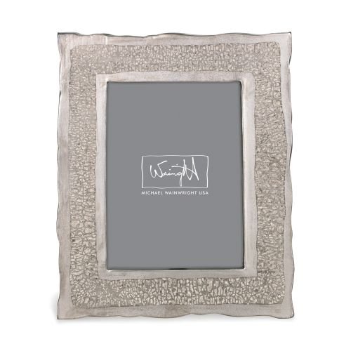 858306 Tempio Luna Platinum 5x7 Picture Frame - Elegant Photo Display for Home, Office & Gifts | Wall Mount or Tabletop Use