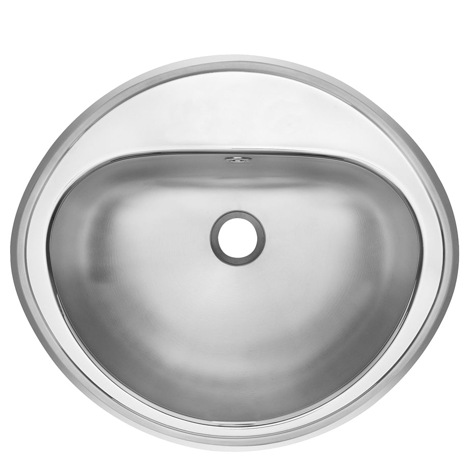 3 Hole Drop In Bathroom Sink - Stainless Steel OV1619 5 3 Franke - Perfect for Modern Bathroom Vanities, Powder Rooms & Guest Baths