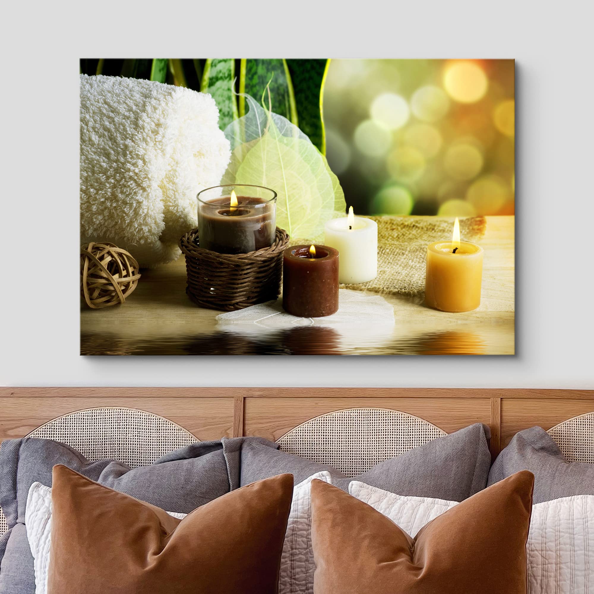 Wall26 Canvas Print Wall Art - Relaxing Zen Jungle Leaf Nature Photography for Meditation, Yoga & Massage | Modern Contemporary Decor for Living Room, Bedroom, Office | 32x48 Inch Large Wall Decor | Perfect for Spa, Wellness Centers & Home Relaxation Spaces