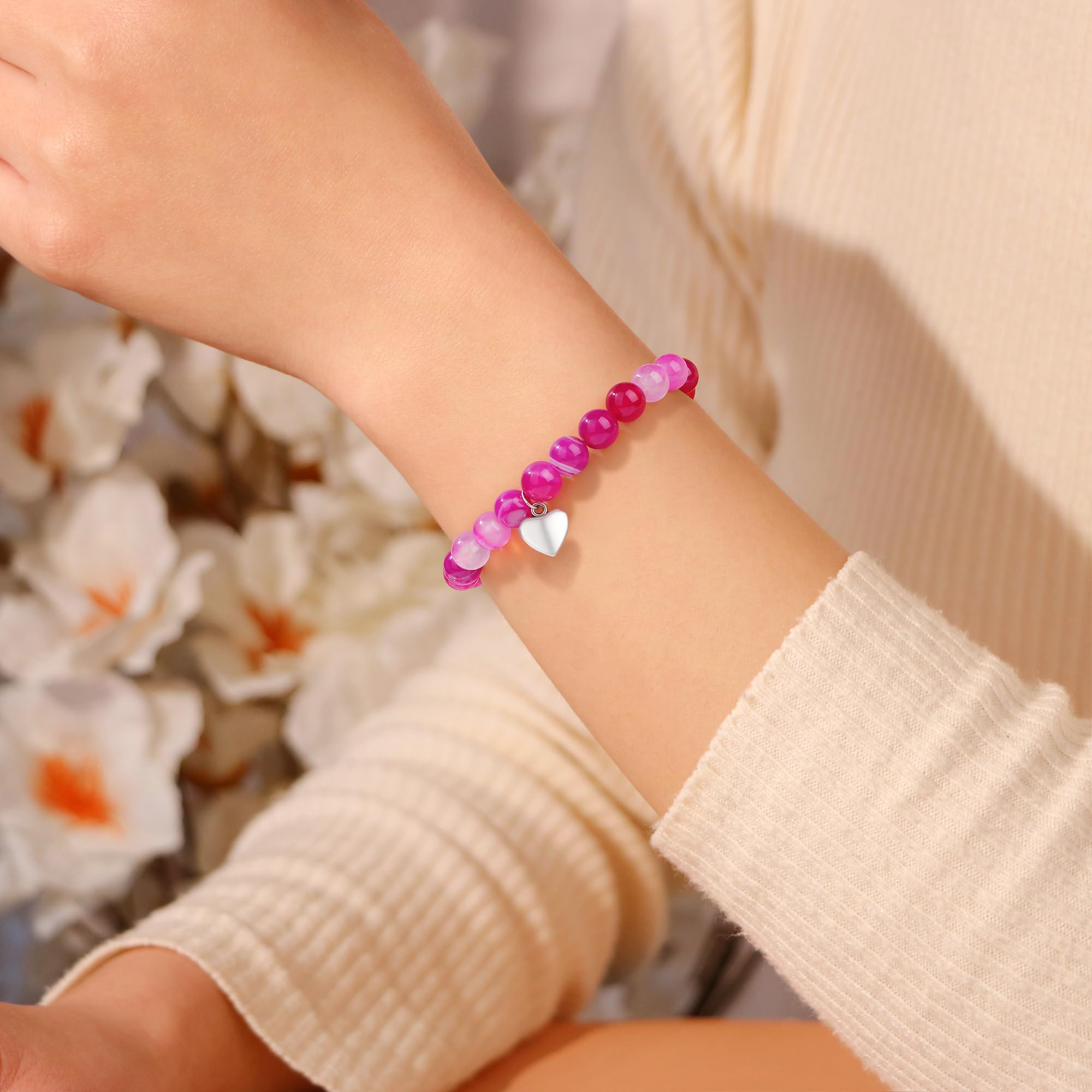 JoycuFF Natural Stone Bracelet - Elegant Birthday Gifts for Women & Girls (Ages 13-80) | Handmade Jewelry for Birthdays, Anniversaries & Special Occasions | Perfect for Daily Wear, Parties & Gift Giving