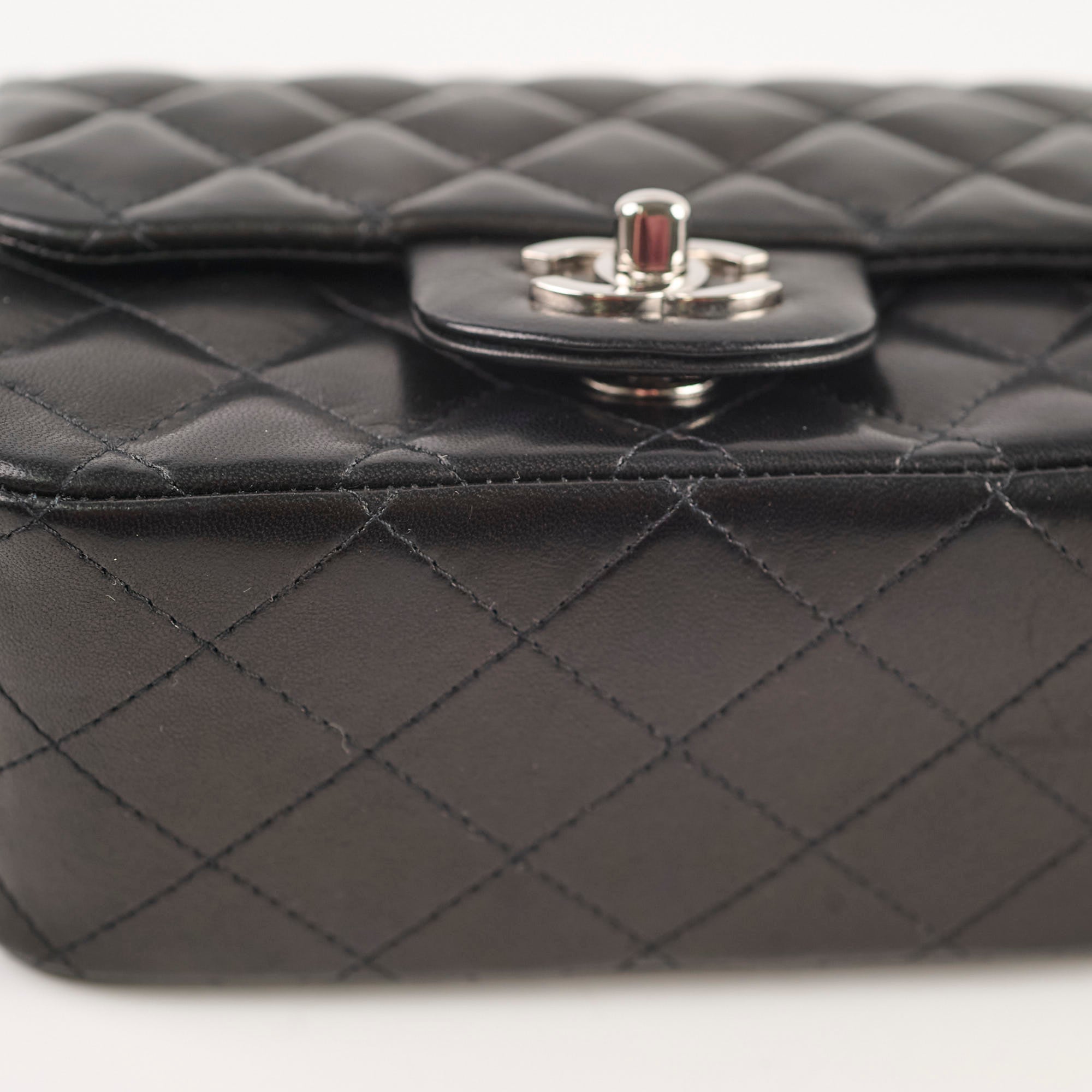 Chanel Mini Square Black Flap Bag - Classic Quilted Leather Crossbody Purse for Women | Perfect for Evening Parties, Date Nights & Special Occasions