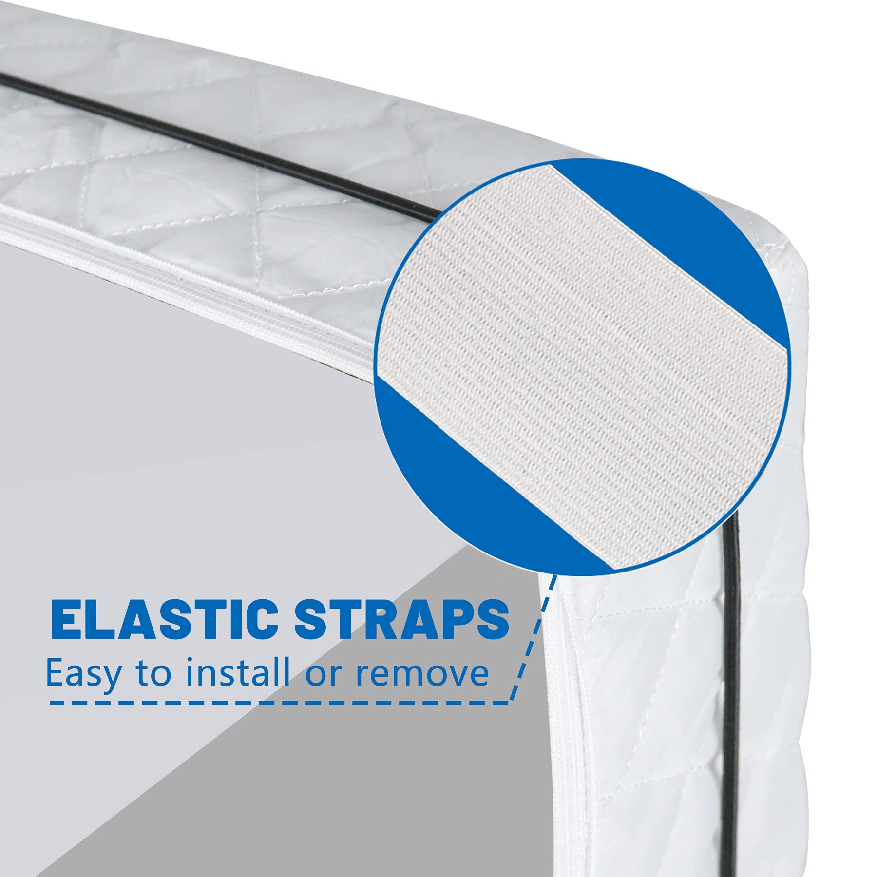 Air Jade Quilted Double Insulation Window AC Cover - White Small (21 x 14 x 3.5 Inches) for Indoor Air Conditioner Units | Perfect for Winter Protection & Energy Efficiency