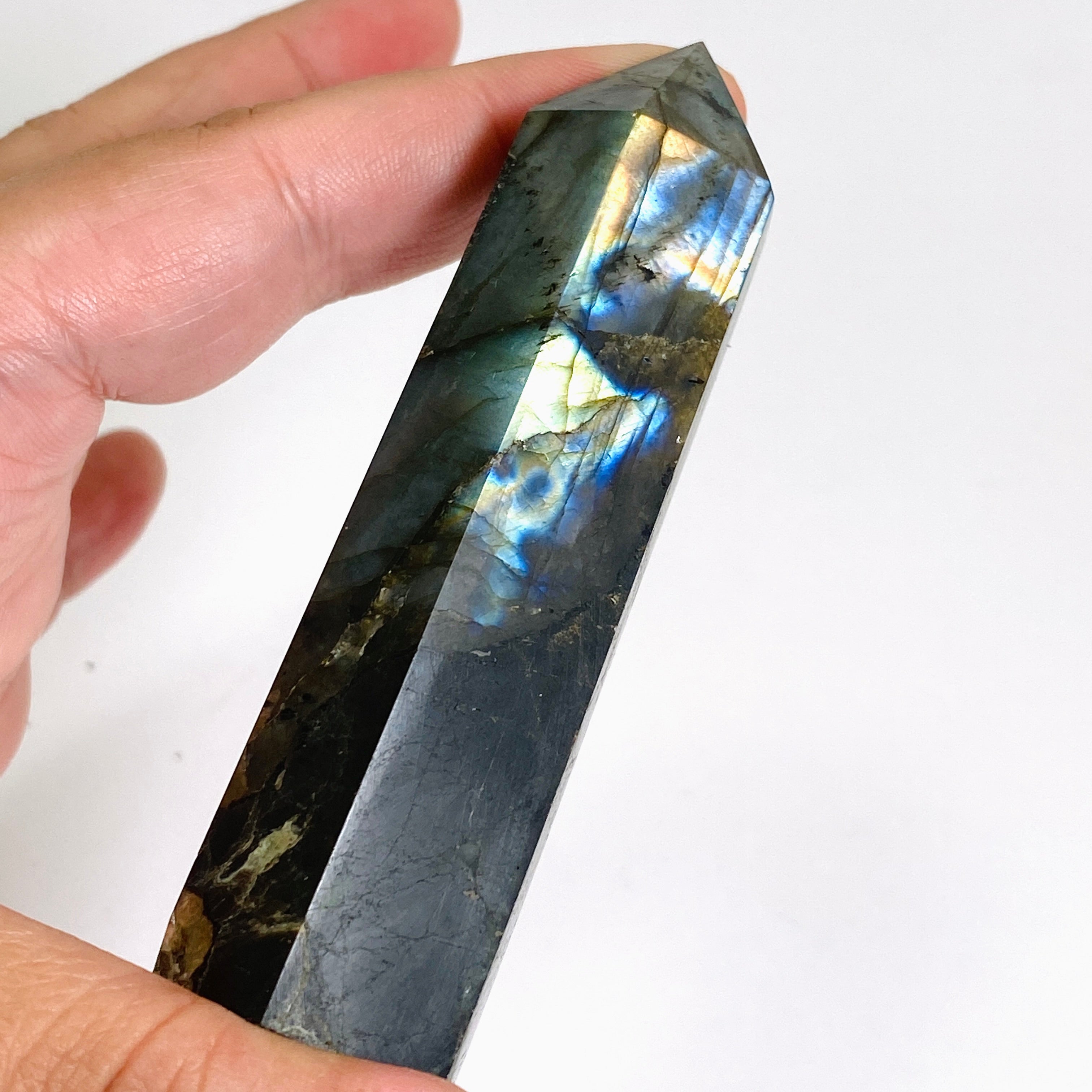 Labradorite Small Generator LSG 06 - Portable Crystal Energy Device for Home & Office Meditation, Healing & Spiritual Practice