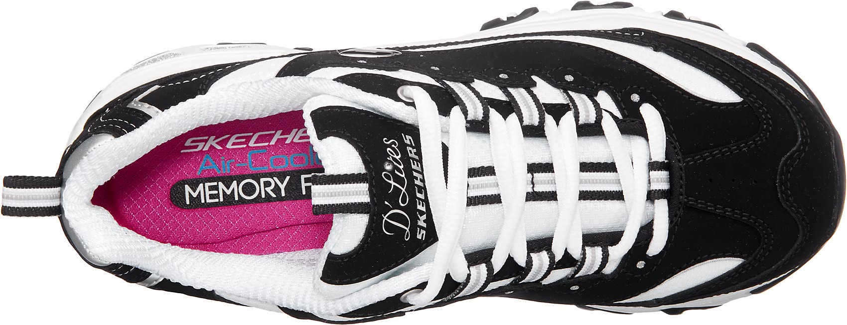 Skechers Women's D'Lites Biggest Fan Sneaker - Comfortable Walking Shoes for Women with Memory Foam - Perfect for Gym, Running, Travel & Everyday Wear