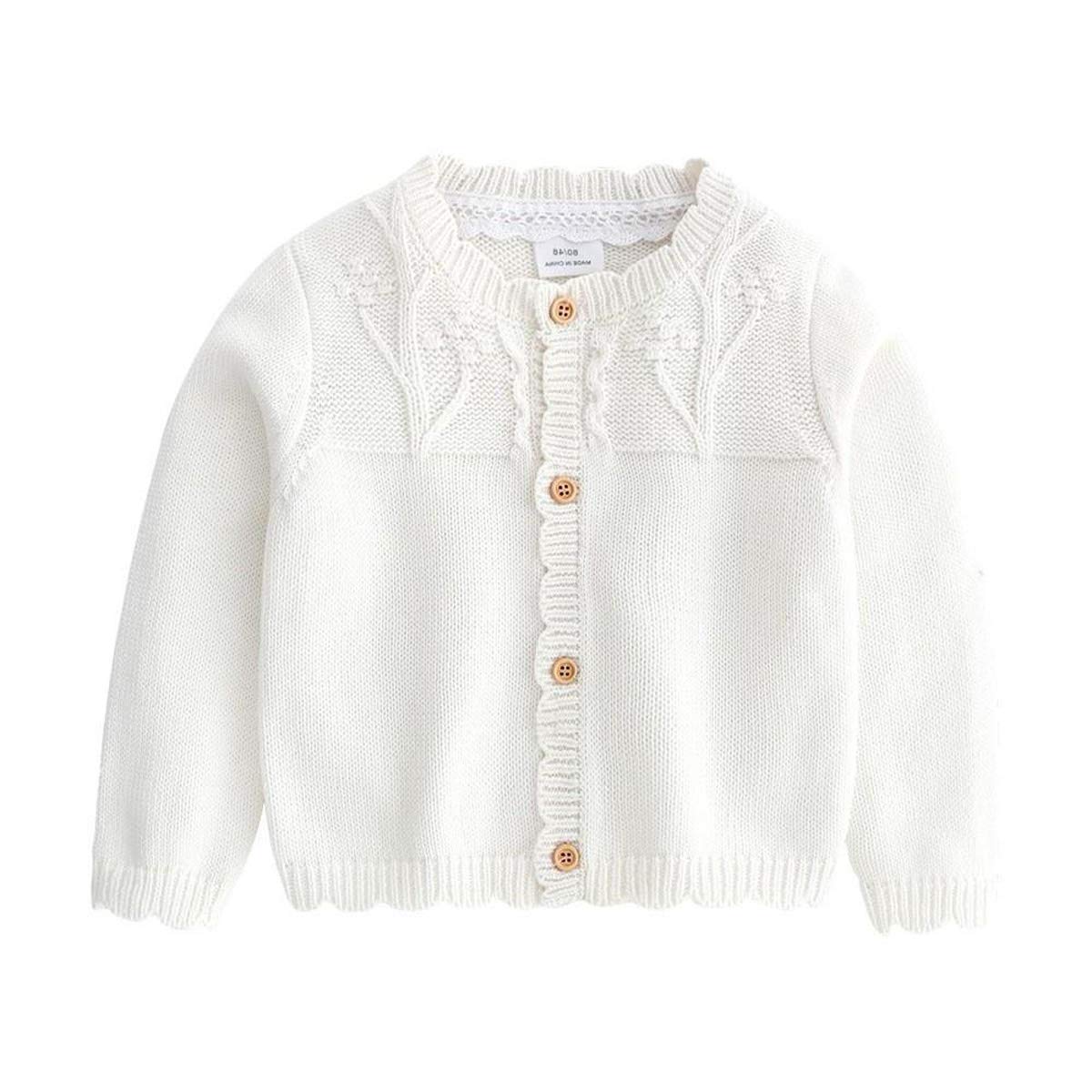 Hinlot Baby Girls Lightweight Button-Up Cardigan Sweater - Soft & Cozy Outwear for Toddlers, Perfect for Spring & Fall Outfits, Playdates & Family Photos