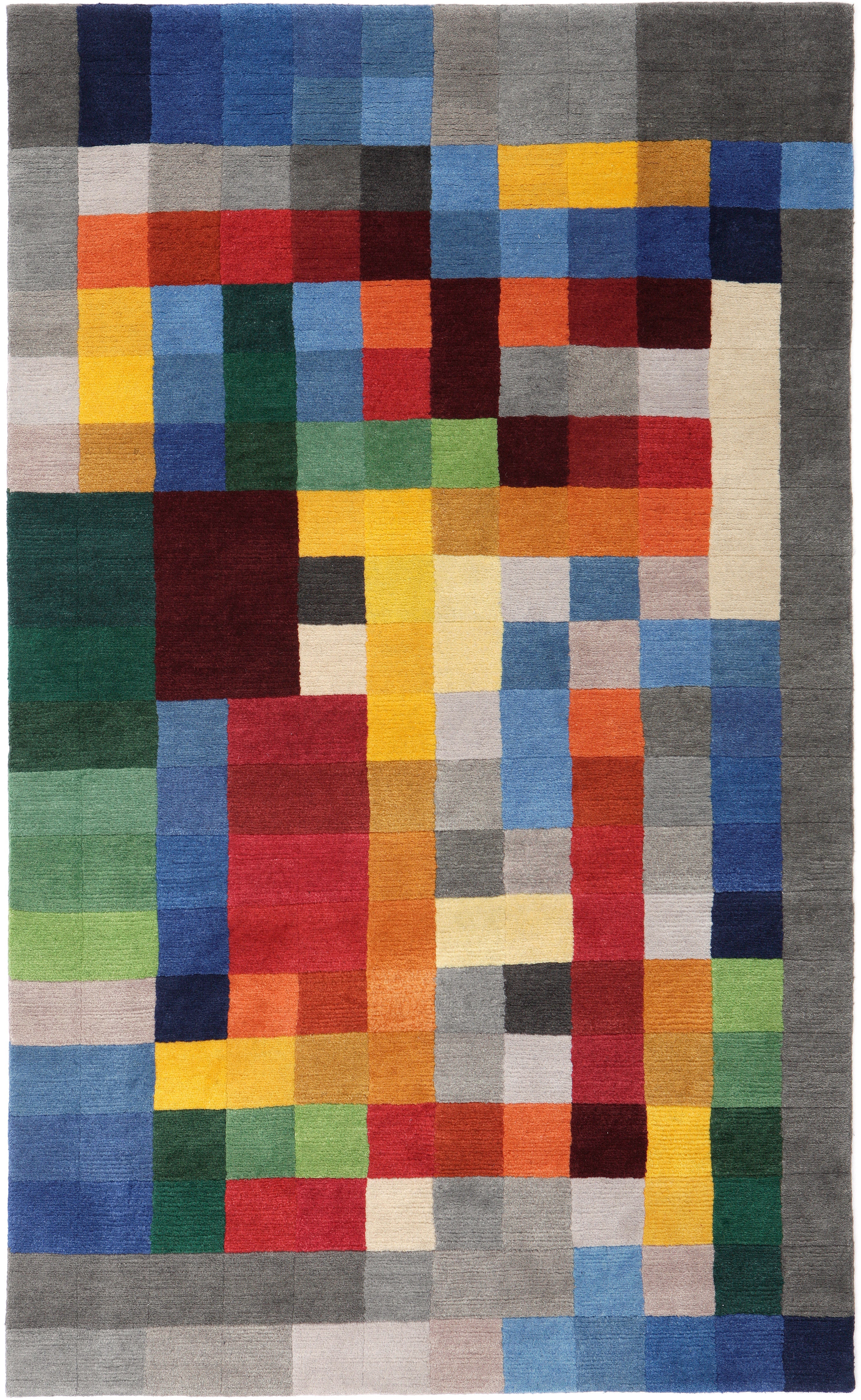 Bauhaus Carpet No.1 by Gertrud Arndt - Vintage Modernist Wool Rug - Mid Century Home Decor for Living Room, Bedroom & Office