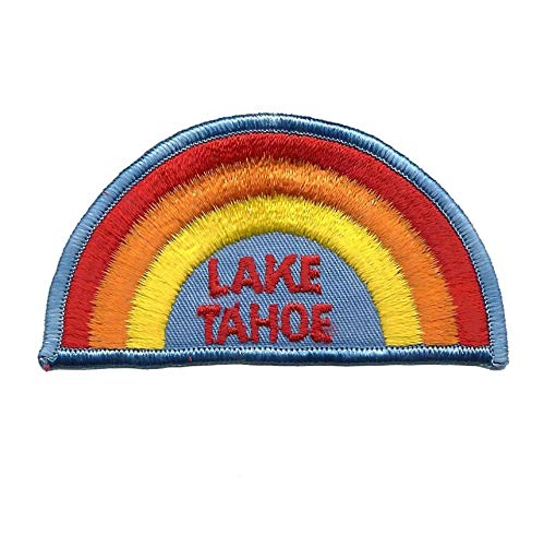Vintage Lake Tahoe Iron On Patch - California Souvenir - Rainbow Embroidered Patch for Jackets, Backpacks & DIY Crafts - Perfect for Travel Enthusiasts & Collectors