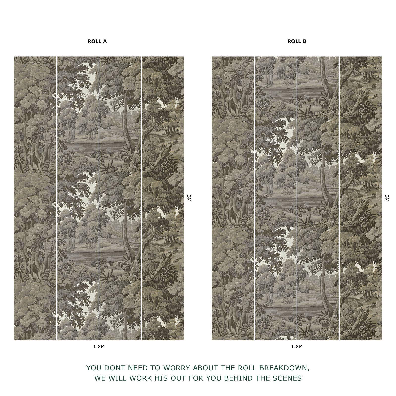 PLANTASIA Cedar Wallpaper - Nature-Inspired Peel & Stick Wallpaper for Home Decor, Living Room, Bedroom & Office | Easy to Install & Removable