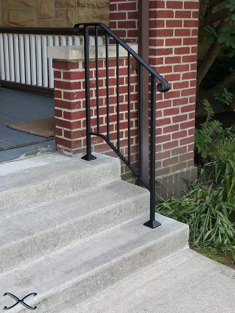 Iron X Handrail Picket #2 (No Fasteners) - 12 Pack Violet 2 Feet - Durable Metal Balusters for Staircase, Deck & Porch Safety Railings