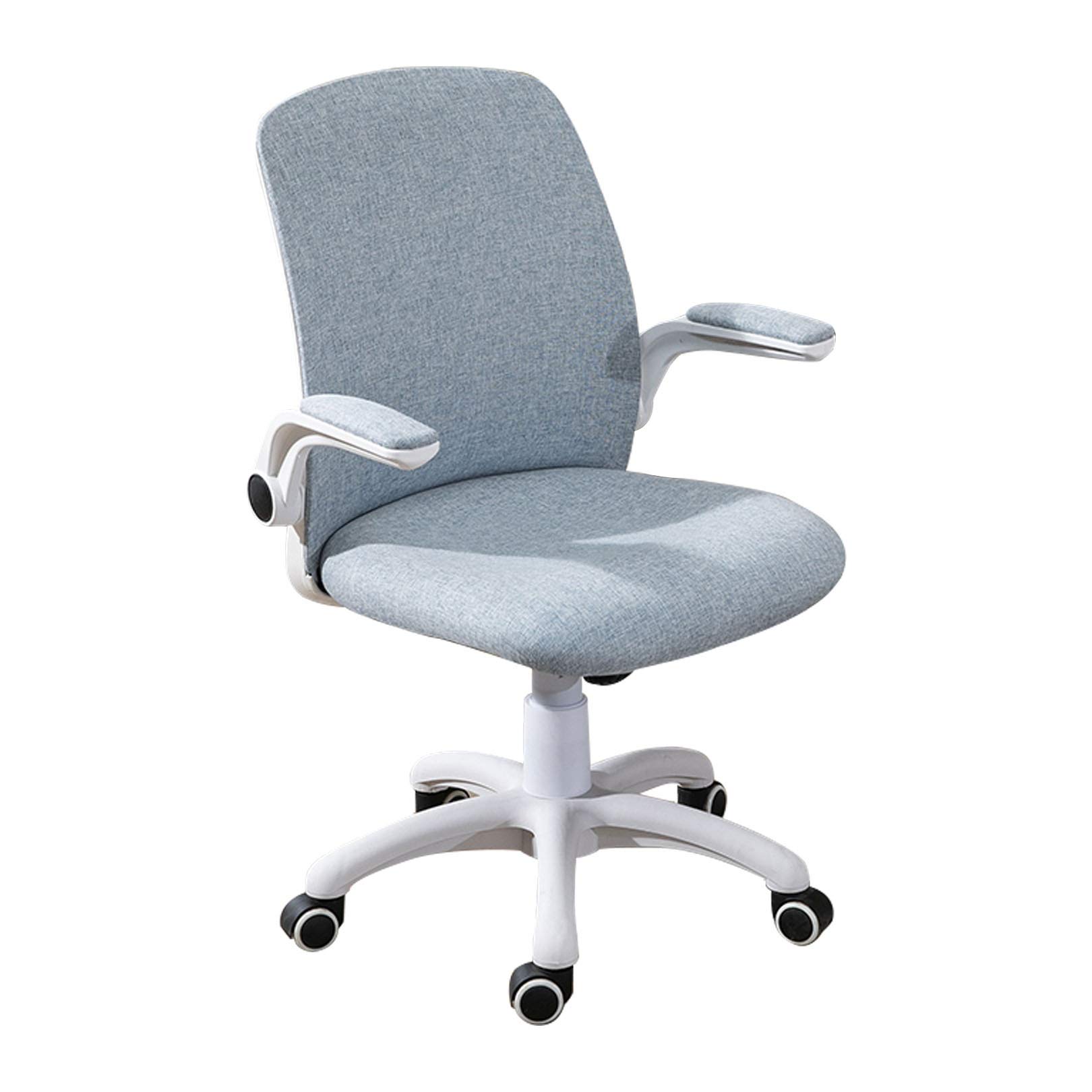 Ergonomic Office Chair with Adjustable Armrests & High Back Support - Breathable Linen Swivel Desk Chair for Home & Executive Workspaces - Perfect for Long Hours of Comfortable Sitting