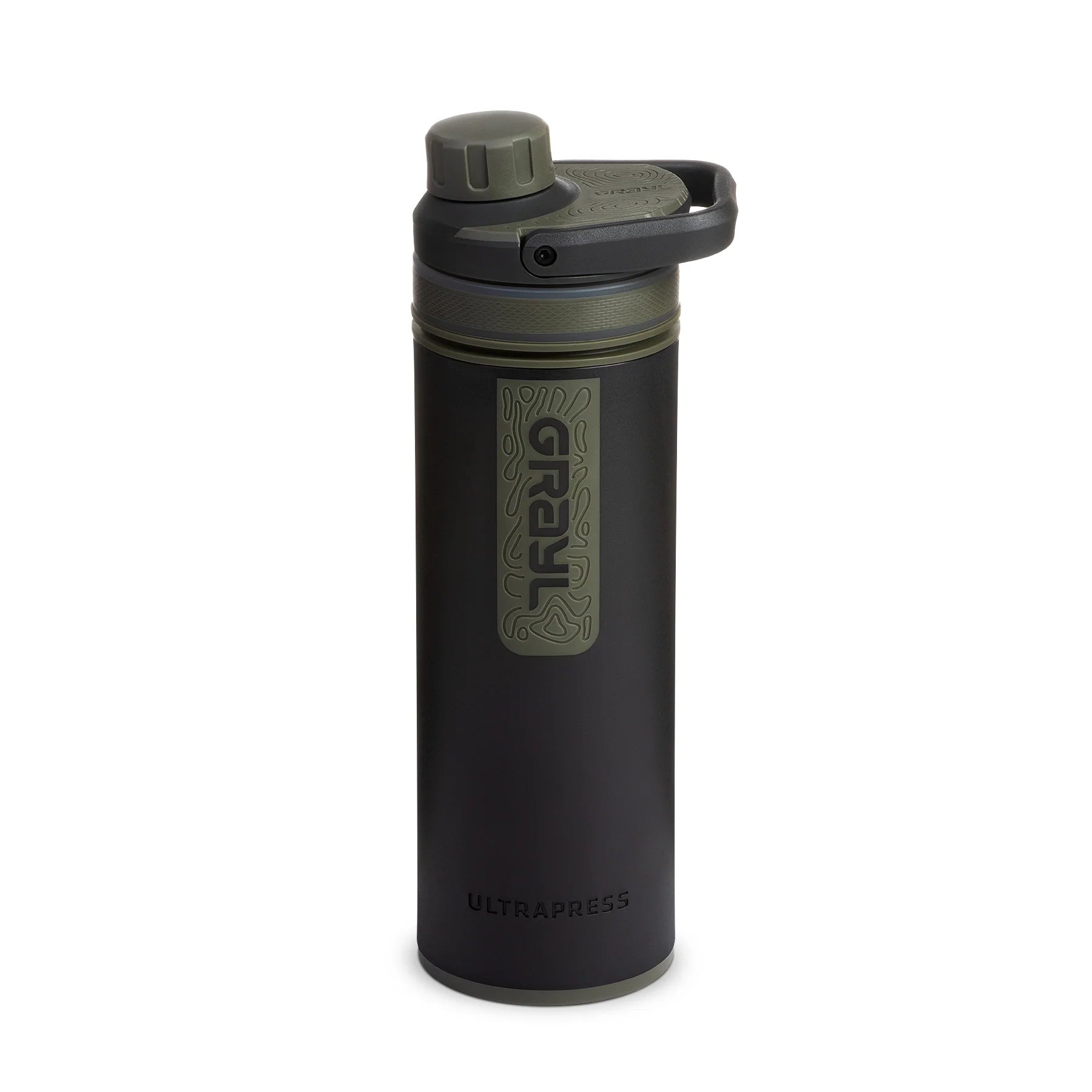Grayl UltraPress Water Purifier Bottle - Portable Filter for Travel, Hiking & Emergency Preparedness | Removes 99.9% of Bacteria & Viruses | BPA-Free Outdoor Gear for Camping, Backpacking & Survival Kits