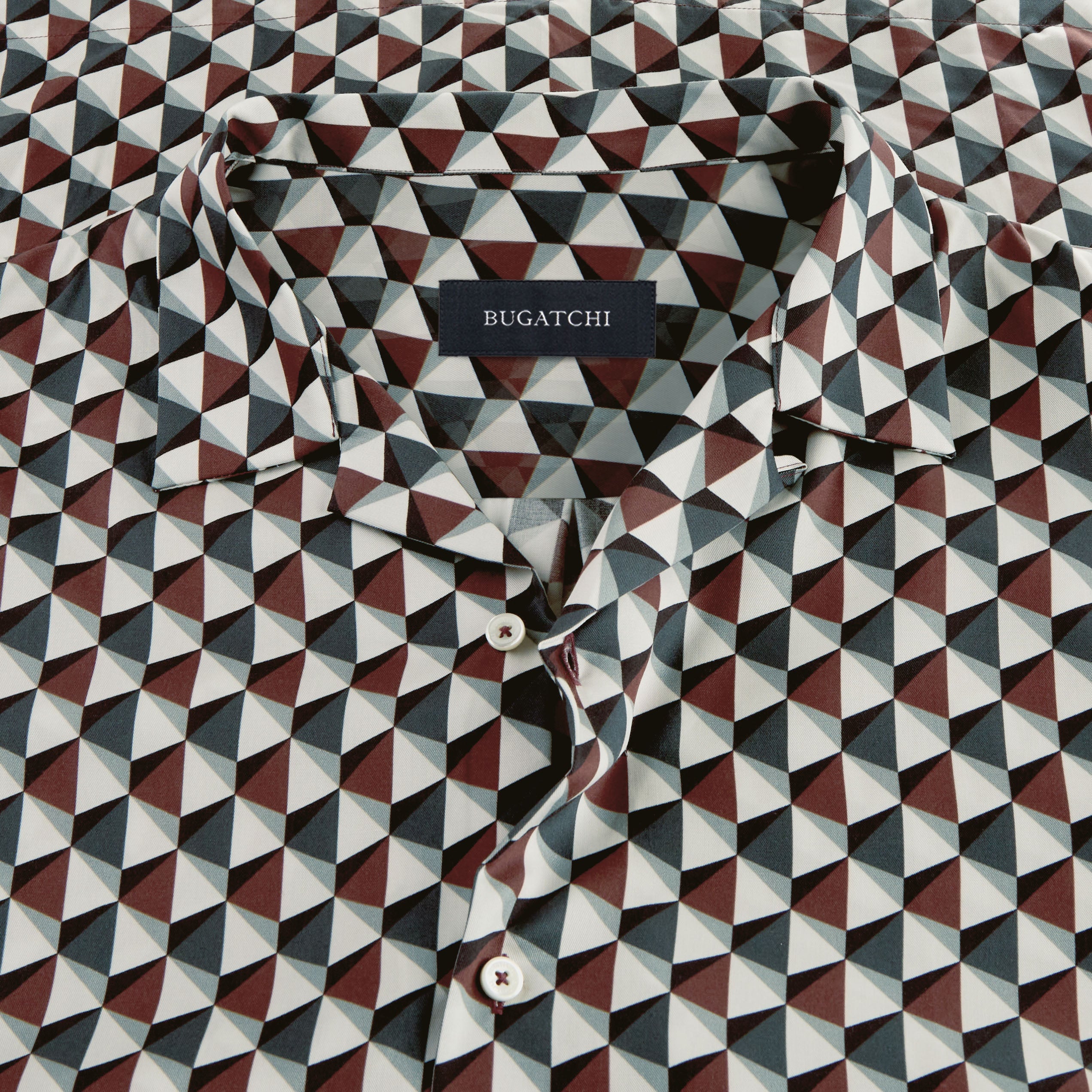 Jackson Geometric Print Short Sleeve Button Down Shirt for Men - Casual Summer Office Wear & Outdoor Activities