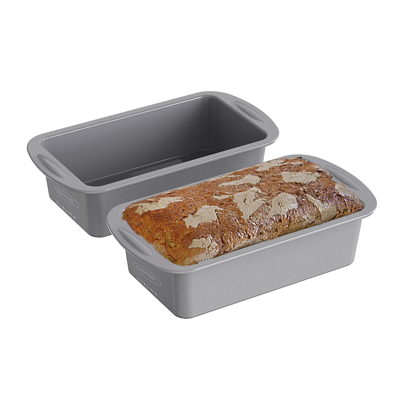 Non-Stick Silicone Loaf Pans Set of 2 - 9x5 Inch Bread Baking Molds for Banana Bread, Meatloaf & Homemade Loaves | Dishwasher Safe & BPA Free | Perfect for Oven, Toaster & Meal Prep
