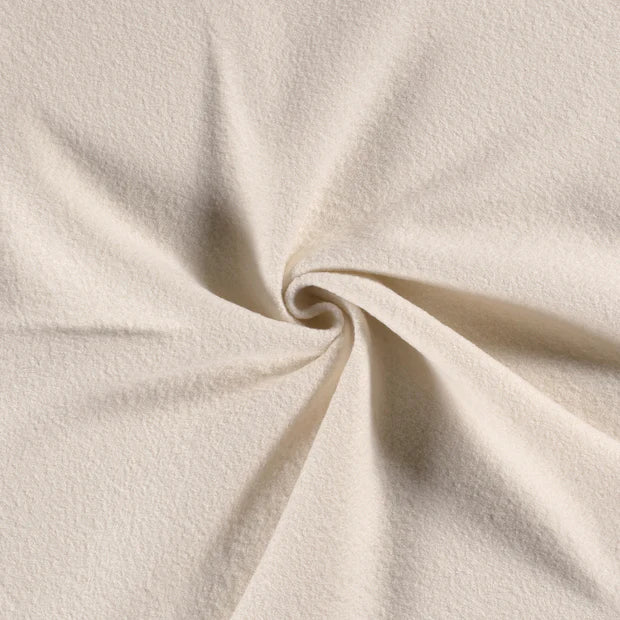 Premium Boiled Wool Fabric - Soft & Durable Off White Material for Cozy Winter Scarves, Hats & DIY Crafts | Perfect for Home Sewing & Fashion Projects