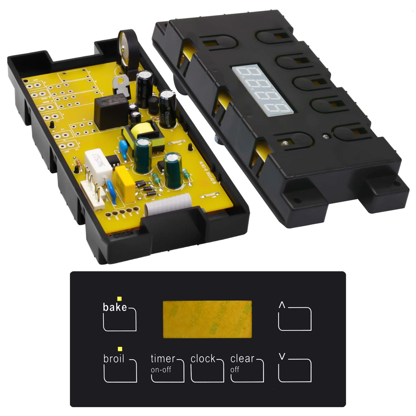 Electrolux Kenmore Gas Range Oven Control Board 316222800 - 7 Button Clock Replacement Part for Cooking & Baking