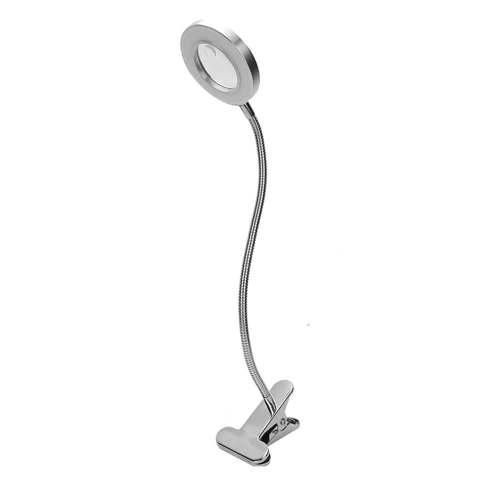 LED Magnifier Clip Lamp with Eye Protection - Adjustable Aluminum Alloy Light for Reading, Tattooing, Crafts & Close Work | Perfect for Book Lovers, Artists & Hobbyists