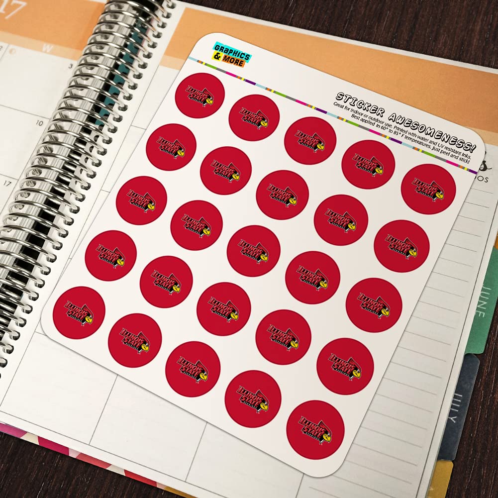 Illinois State Primary Logo 1 Inch Clear Stickers for Planners, Calendars, Scrapbooking & Crafting - Perfect for DIY Projects, Bullet Journals & School Supplies
