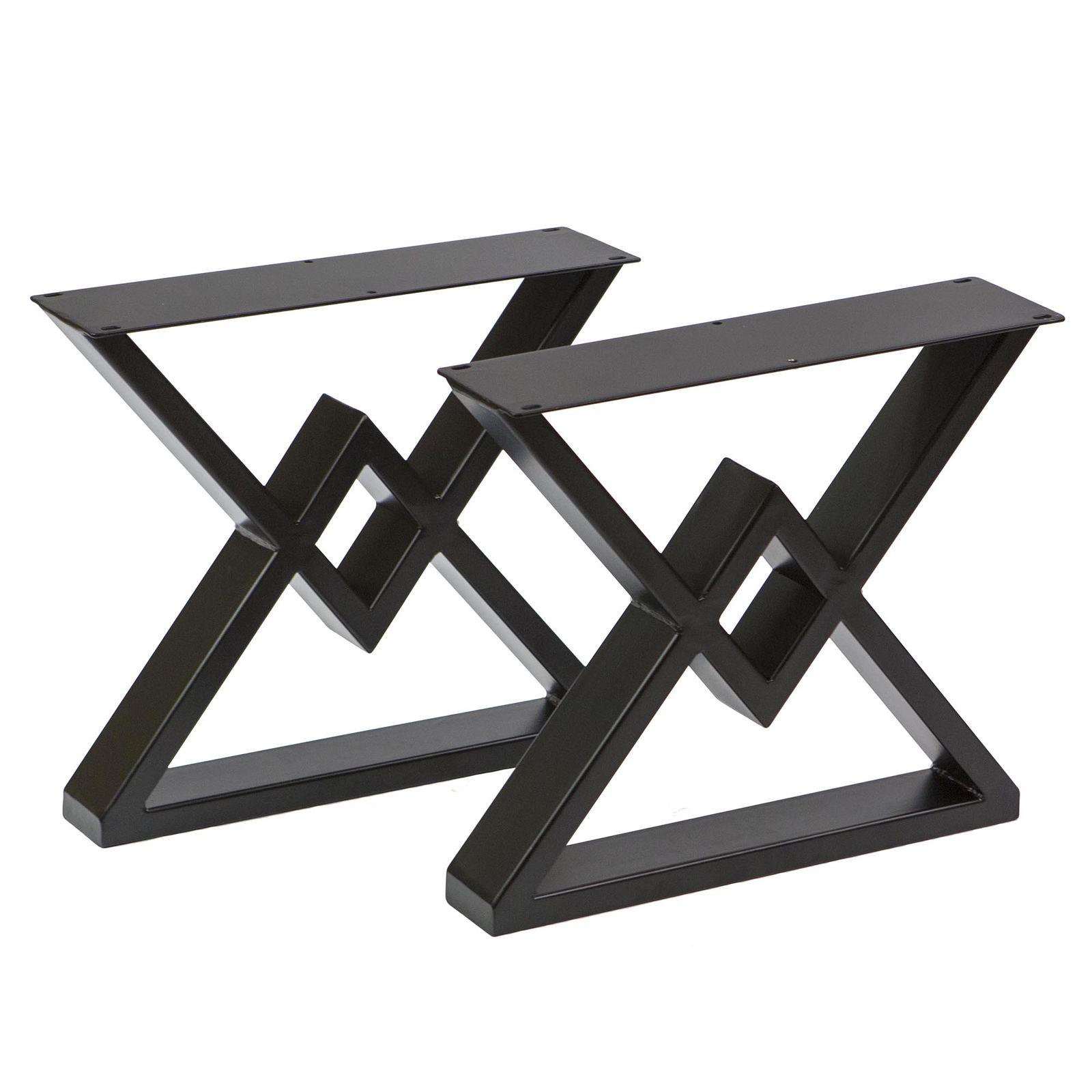 Premium SS620 Diamond-Shaped Coffee Table Legs - 1 Pair (46cm x 41cm) - Perfect for Modern Living Room Furniture & DIY Home Decor Projects