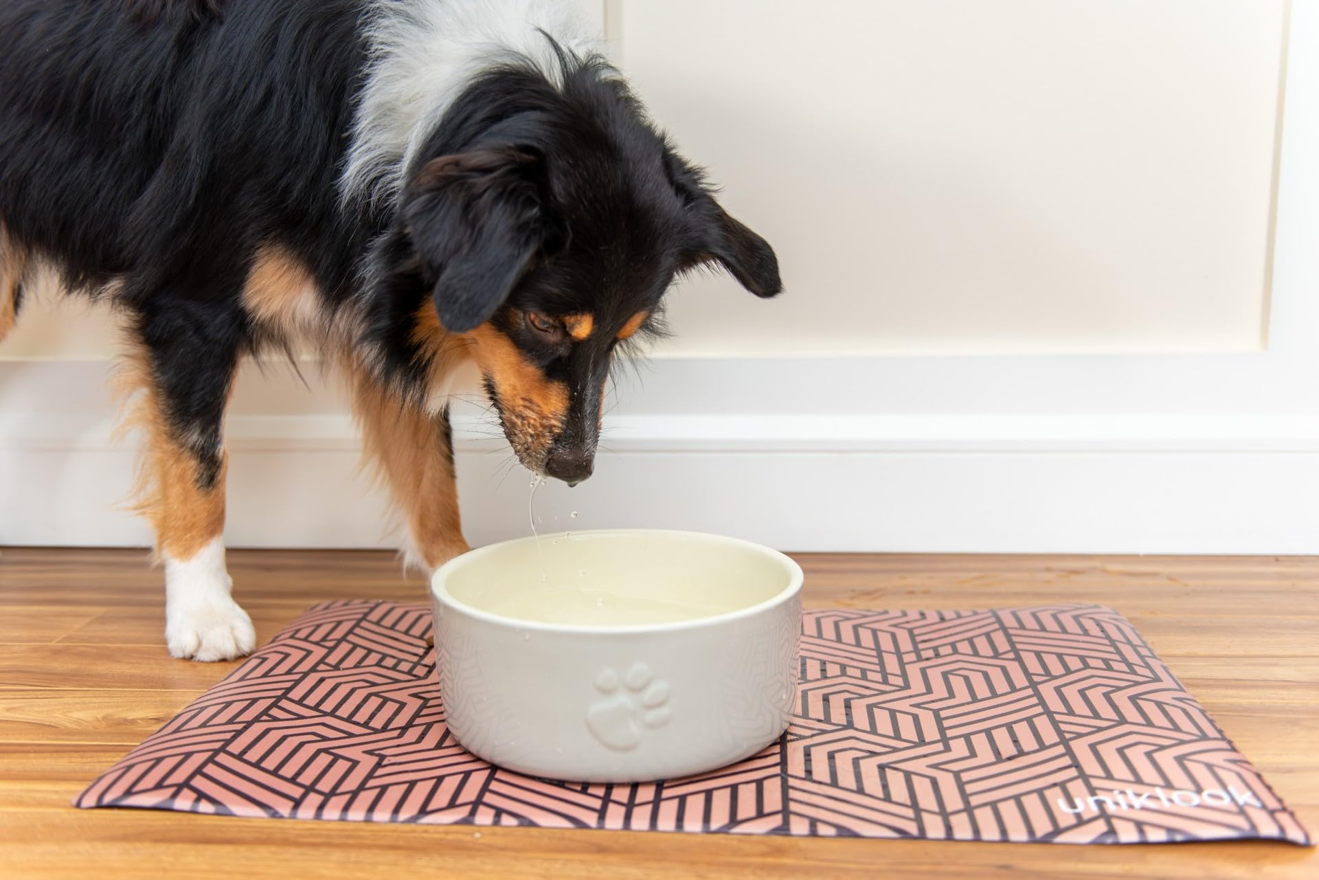 Non-Slip Waterproof Dog Food Mat - Durable Pet Feeding Mat for Bowls, Food & Water - Easy Clean Dog Bowl Mat for Indoor & Outdoor Use - Perfect for Messy Eaters & Spill Prevention - UnikLook