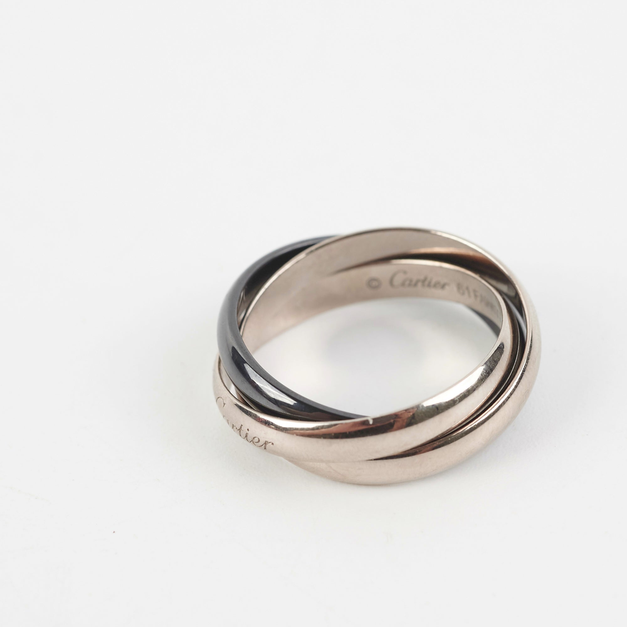 Cartier Trinity Ceramic Ring - Size 61 | Luxury Unisex Wedding Band for Men & Women - Perfect for Engagements, Anniversaries & Special Occasions
