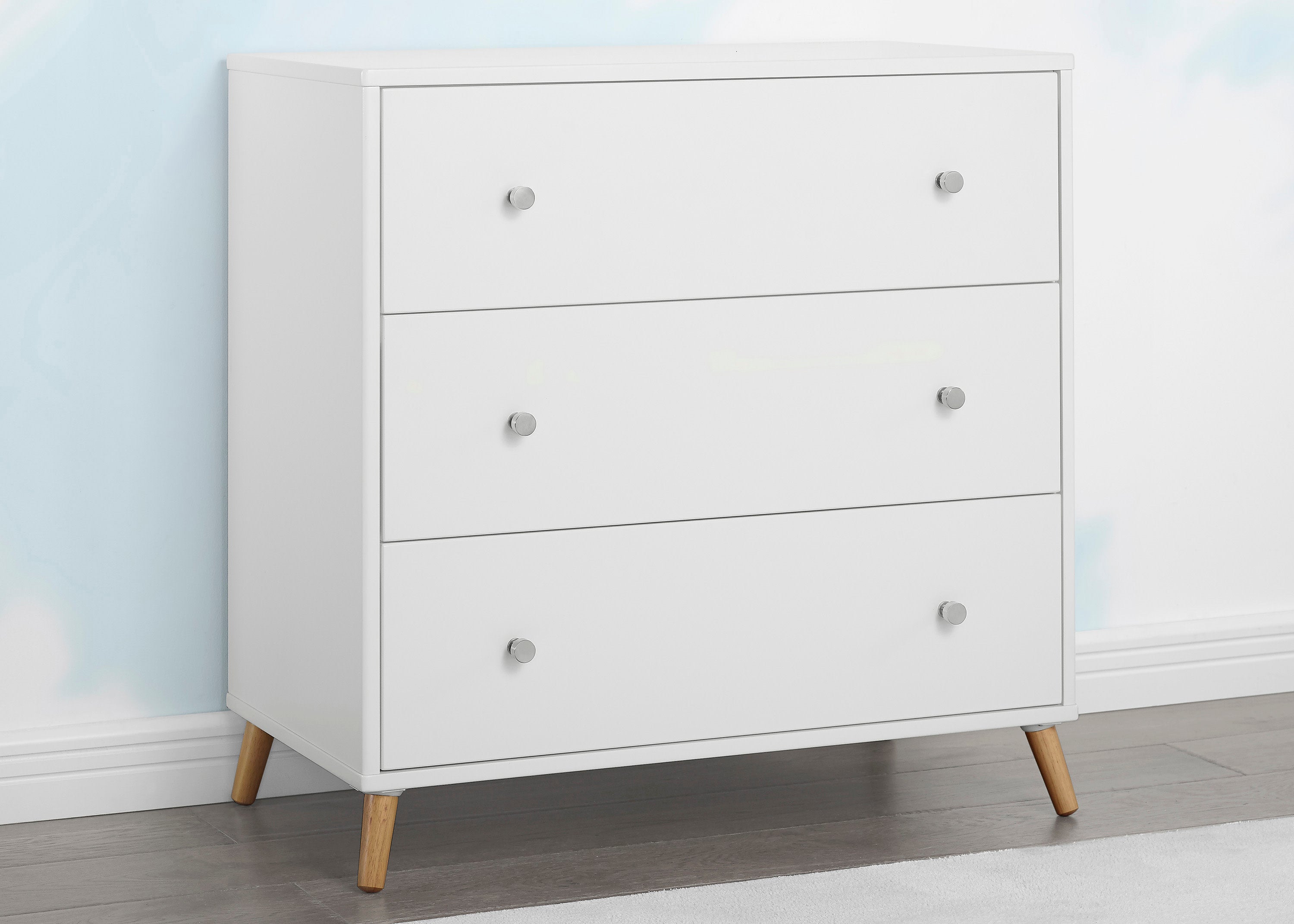 Jordan 3-Drawer Dresser with Interlocking Drawers - Sturdy Bedroom Storage Furniture for Clothes & Accessories | Perfect for Master Bedroom, Guest Room or Dorm Organization