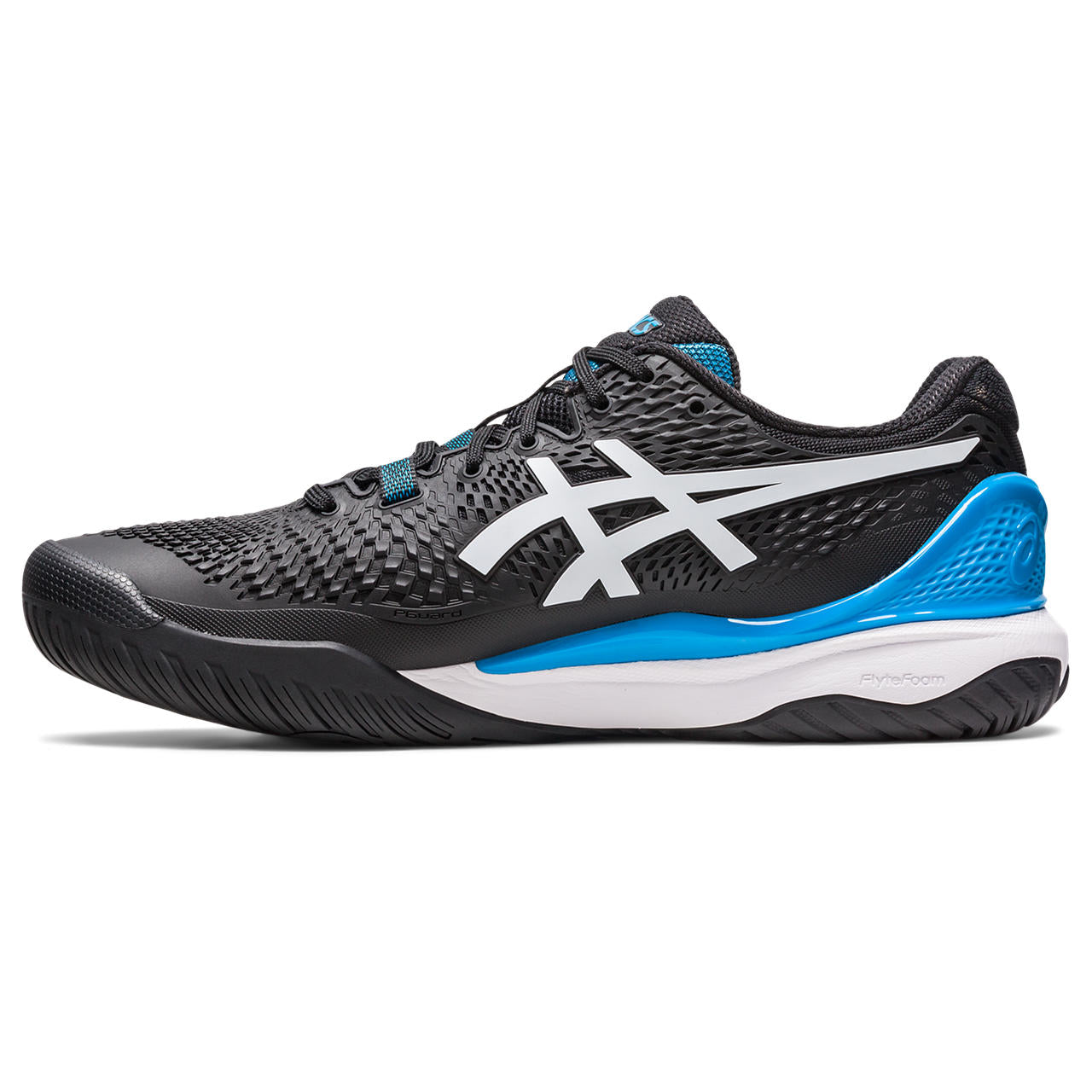 ASICS Gel Resolution 9 Men's Tennis Shoes - Black/Blue - High-Performance Court Shoes for Competitive Play & Training