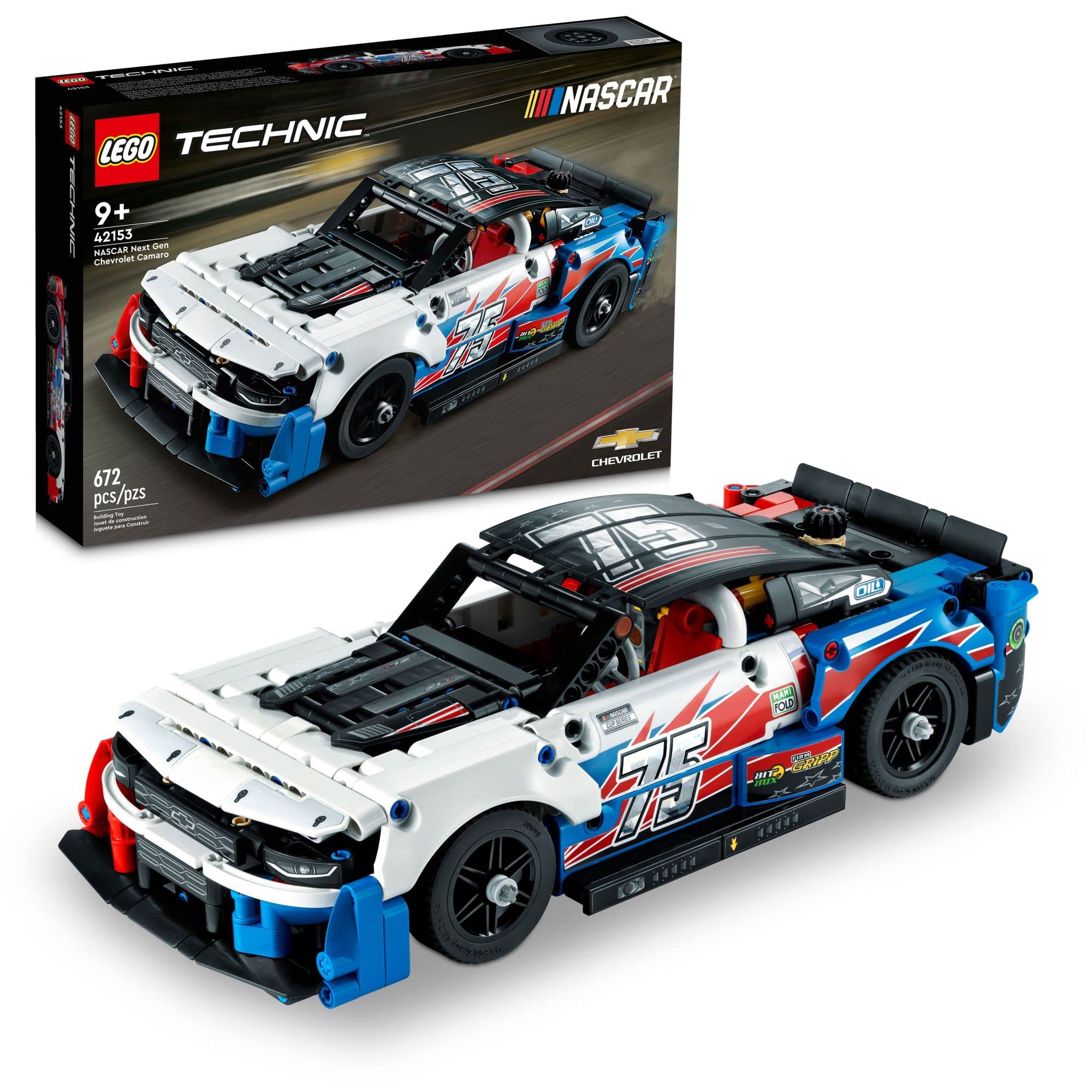 LEGO Technic NASCAR Next Gen Chevrolet Camaro ZL1 42153 Building Kit - Authentic Model Car & Racing Toy for Kids Ages 9+, STEM Educational Construction Set for Boys & Girls - Perfect for Playtime, Collectors & Race Car Displays
