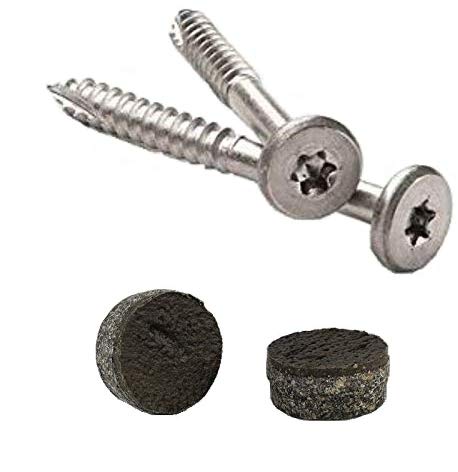 Trex Spiced Rum Fascia Plugs & Stainless Steel Screws Kit (100-Piece) - 9 x 1-7/8