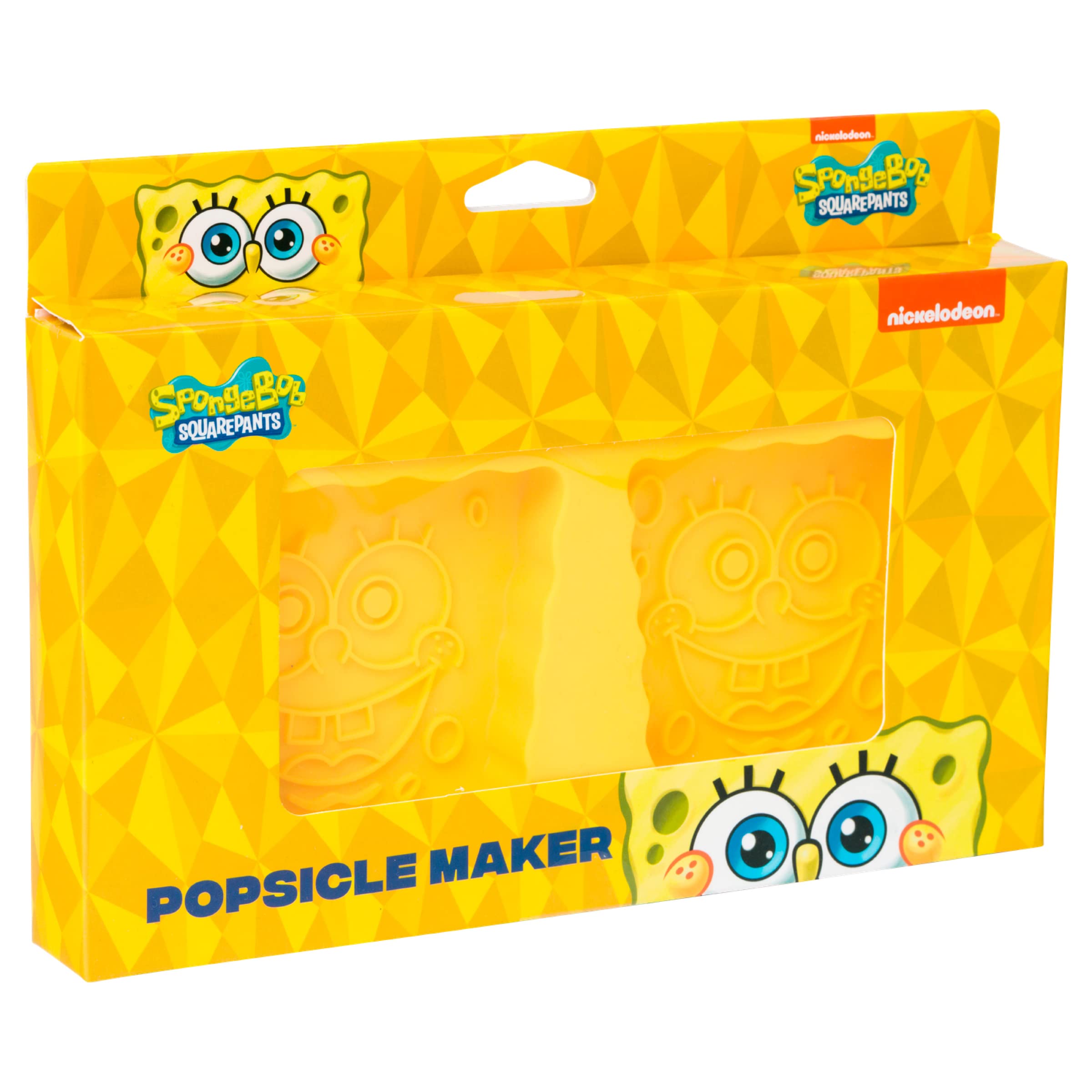 Nickelodeon SpongeBob SquarePants 2-Piece Popsicle Maker Set - Fun Summer Treats for Kids, Yellow & Regular Size | Perfect for Birthday Parties, Poolside Snacks & Family Bonding Activities