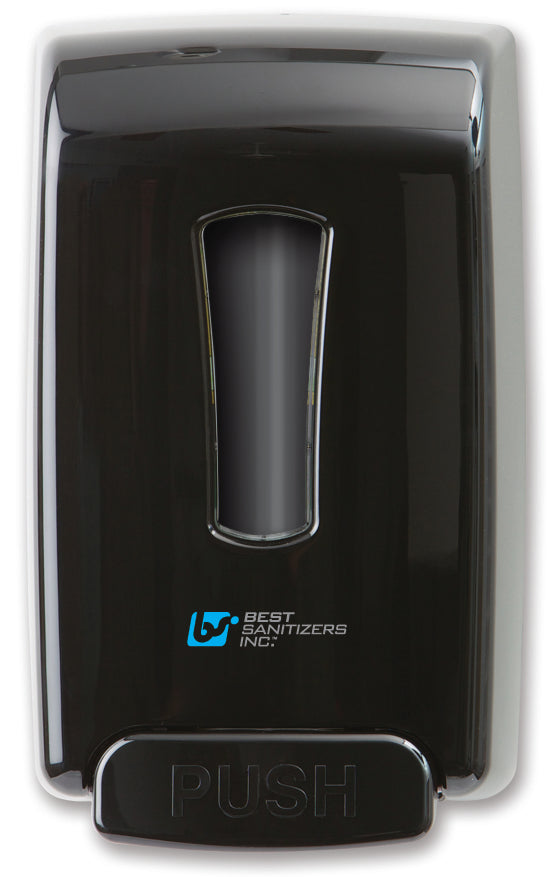VersaClenz Manual Soap Dispenser - Black, Touch-Free Hand Sanitizer Pump for Home, Office, and Public Spaces | Durable & Hygienic Design