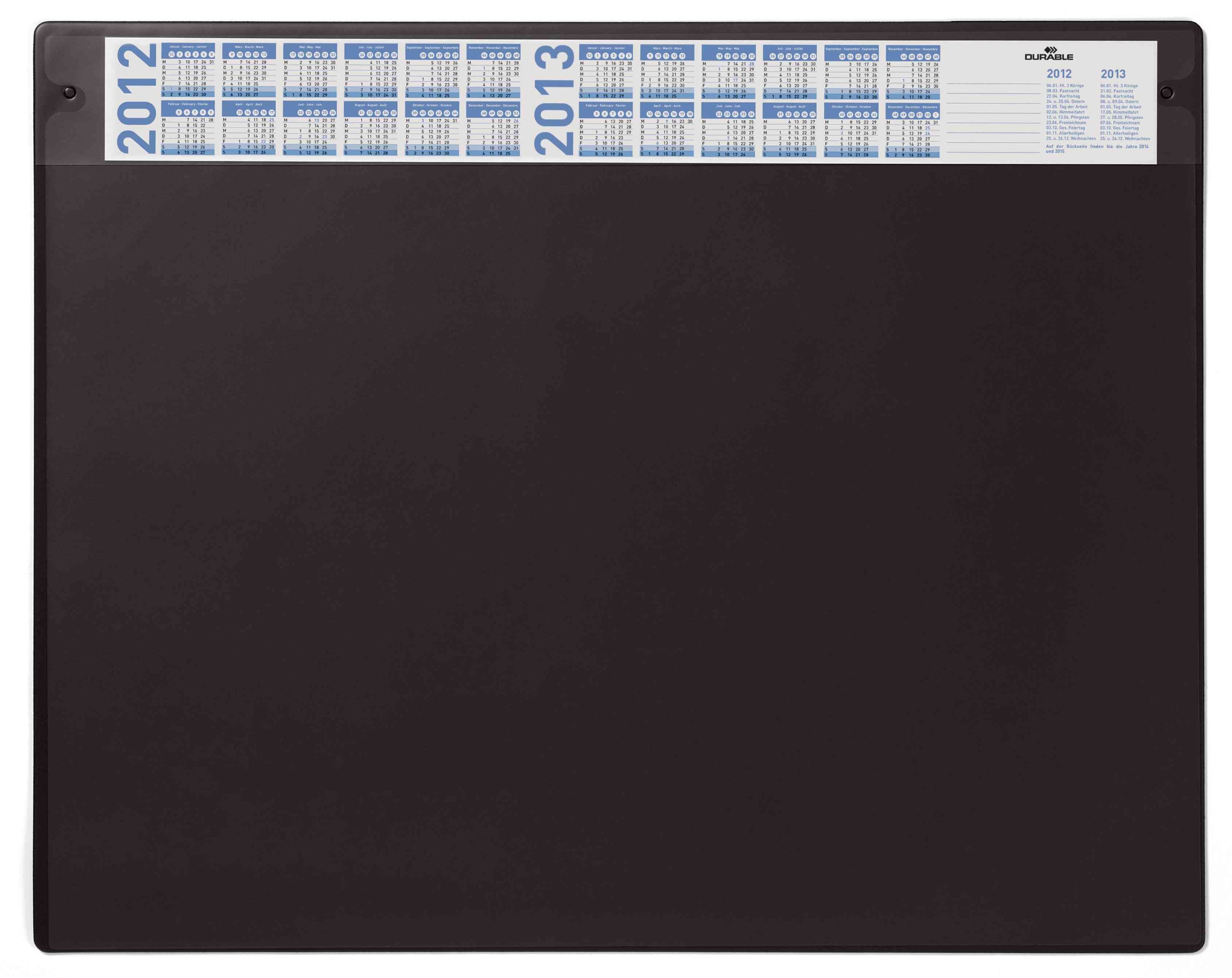 Premium 650x520mm Black Desk Mat with Removable Overlay - Waterproof & Anti-Slip Office Desk Protector for Computer, Keyboard & Mouse - Ideal for Home Office, Gaming & Workspace Organization