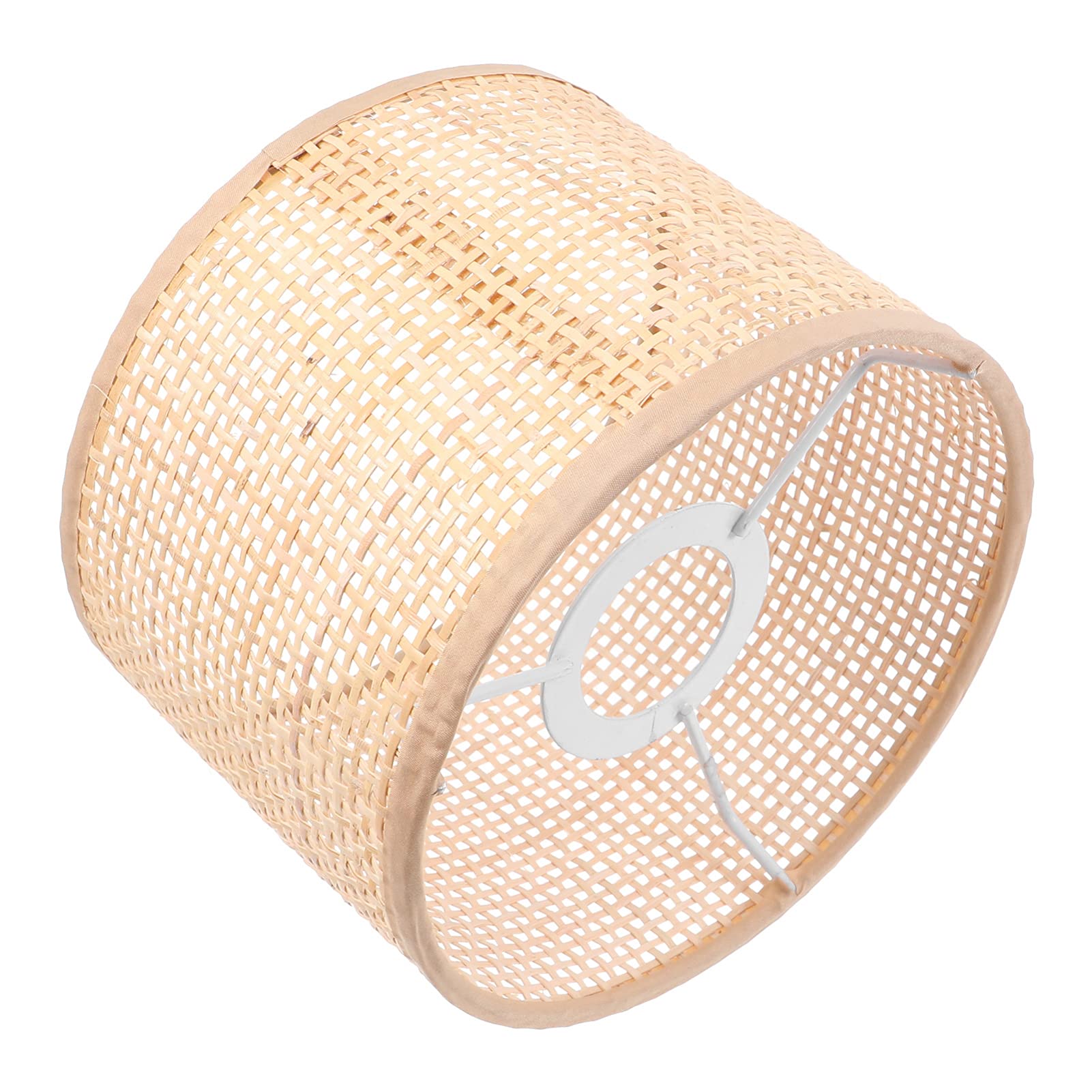 Uonlytech Rattan Chandelier Lamp Shade - E27 Country Cottage Style Light Fixture for Table, Floor & Pendant Lamps (16x16x12cm) - Perfect for Living Room, Bedroom & Farmhouse Decor