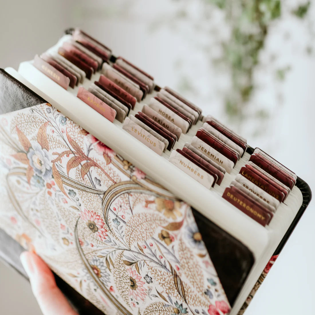 Floral Bible Tabs with Rose Design - 80 Colorful Index Tabs for Easy Bible Navigation - Perfect for Church, Bible Study & Personal Devotion