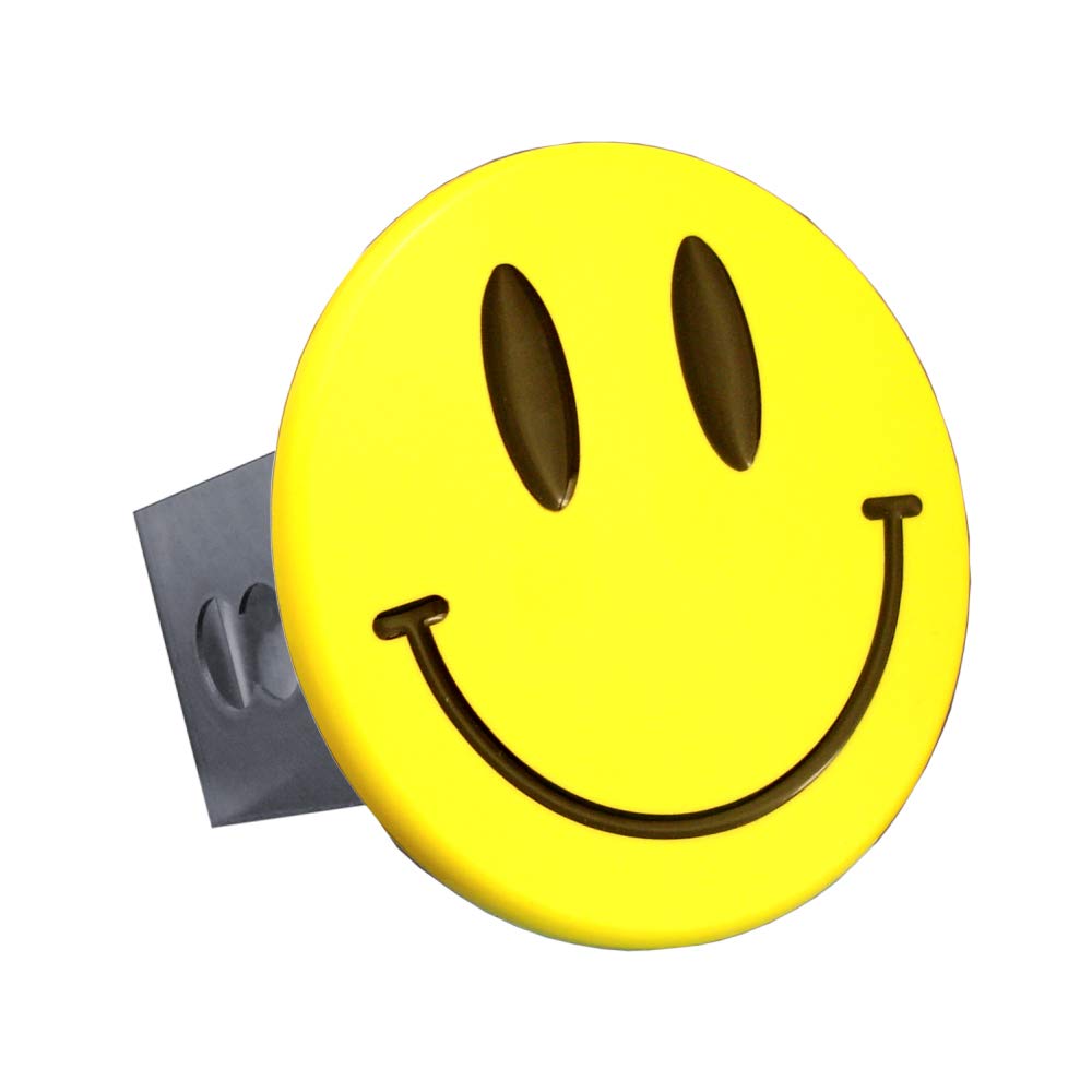 Au-Tomotive Gold Smile Face Class III Hitch Plug - Chrome Hitch Cover for Trucks & SUVs - Perfect for Off-Roading, Camping & Tailgating