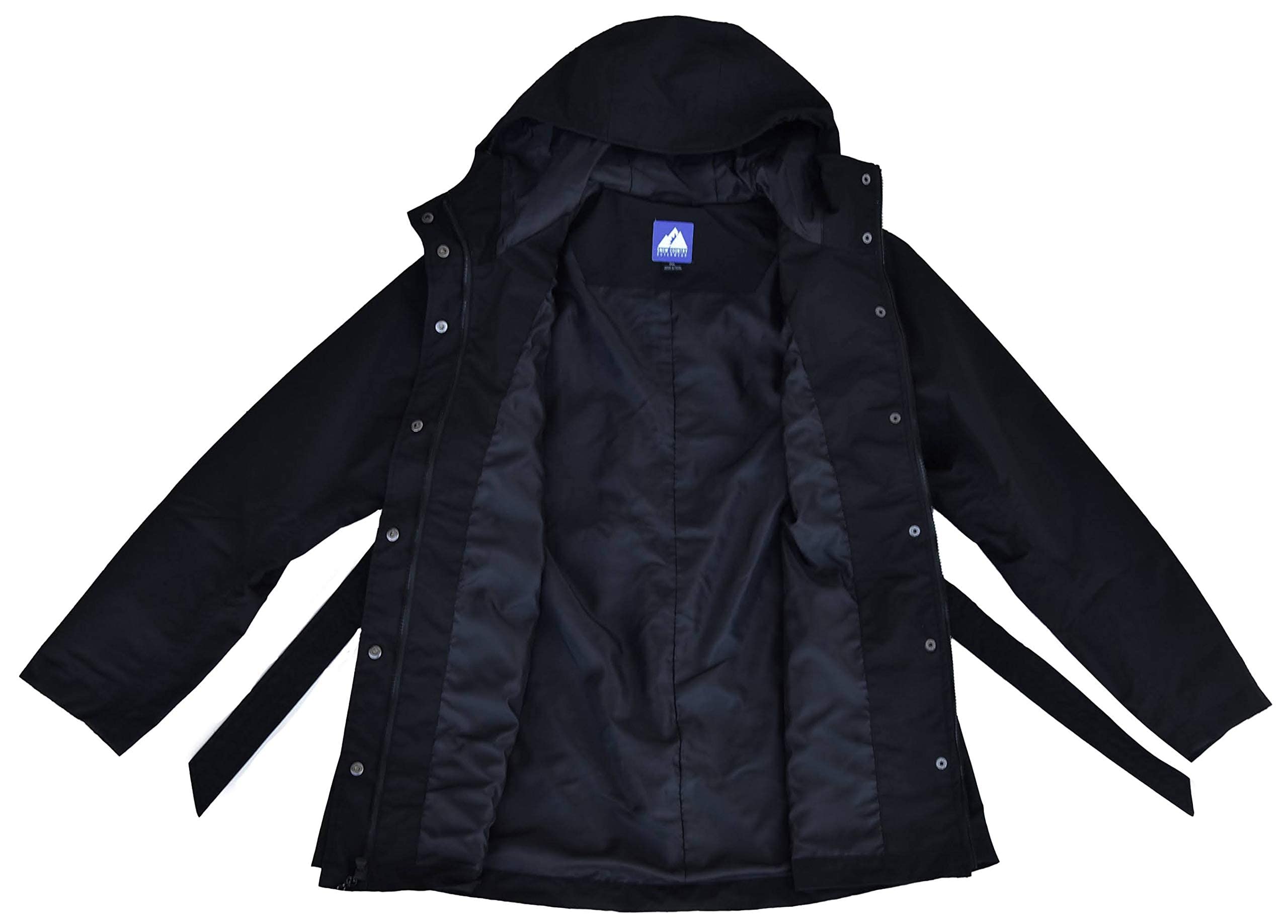 Women's Plus Size Short Trench Rain Jacket Coat - Waterproof Lightweight Windbreaker for Spring & Fall - Perfect for Commuting, Travel & Outdoor Activities