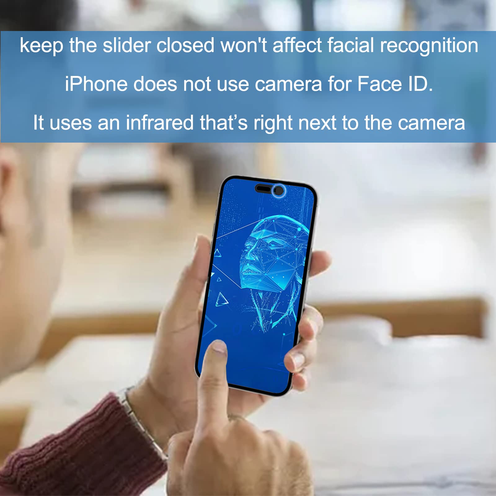 Privacy Screen Protector for iPhone 16 Pro & iPhone 16 Pro Max with Front Camera Cover - 2 Pack Anti-Spy Tempered Glass, Secure Your Data Without Blocking Face ID - Perfect for Office, Travel & Public Use