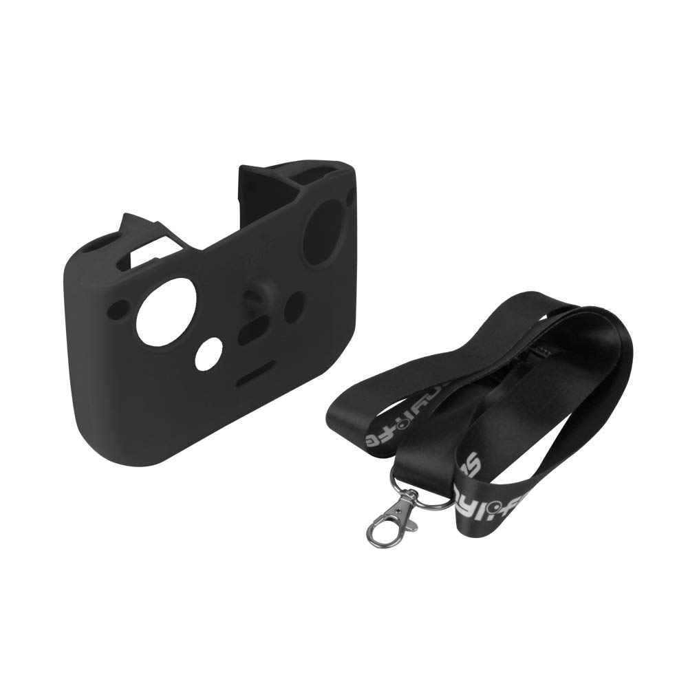 DJI Mavic Air 2 Remote Controller Cover - Silicone Protective Case with Lanyard (Black) for Safe Drone Flying
