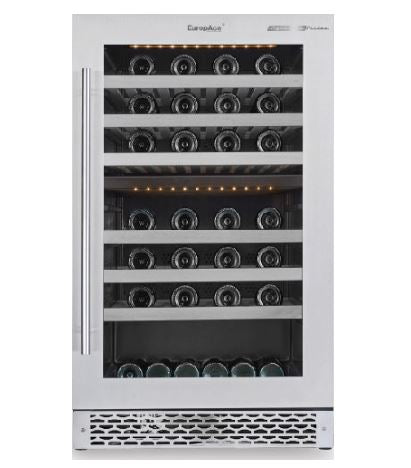 Europace EWC 8871S 87-Bottle Dual Zone Wine Cooler Refrigerator - Perfect for Home Bars, Restaurants, and Wine Cellars