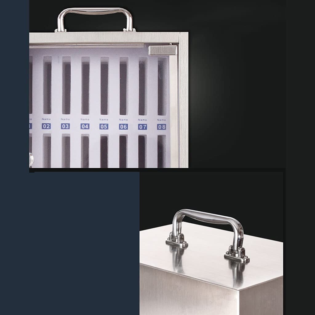 Wall-Mounted Secure Storage Cabinet for Phones & Valuables - Silver 60