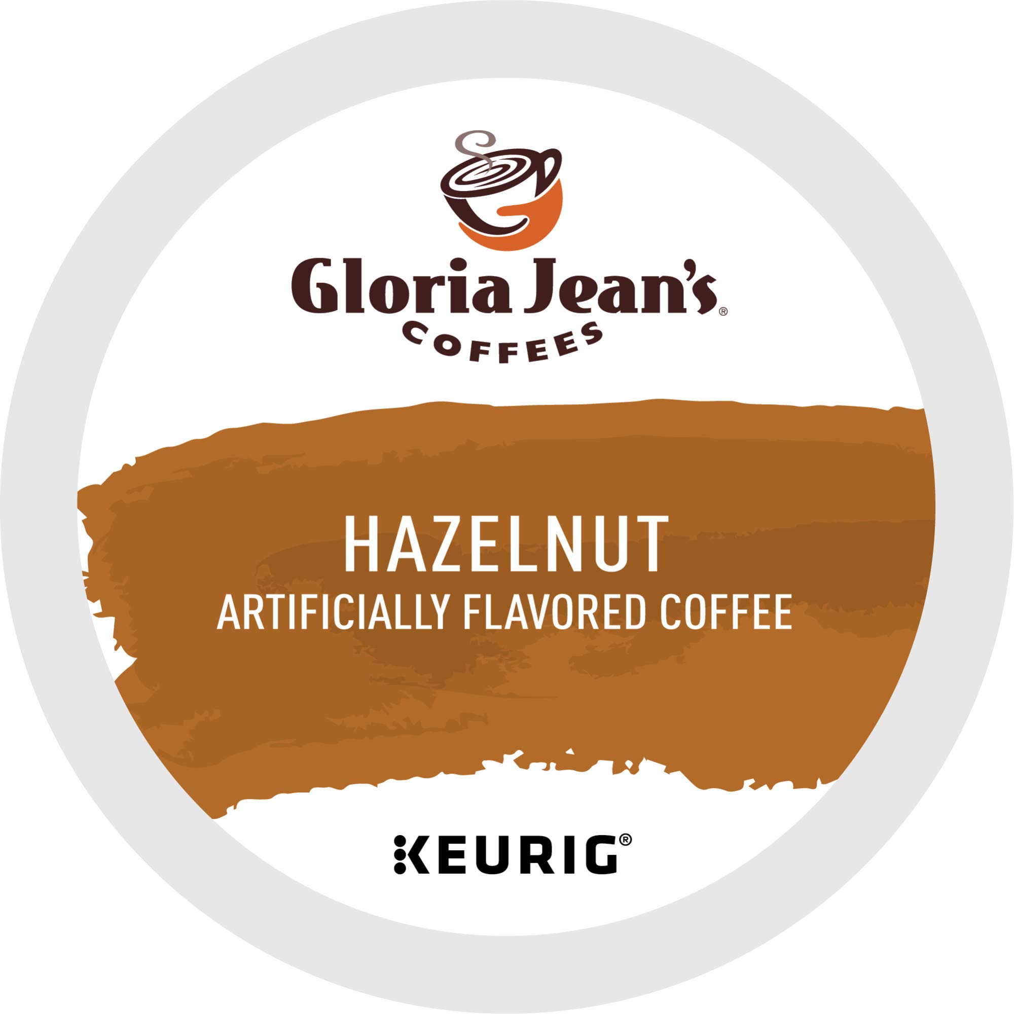 Gloria Jean's Hazelnut Flavored Medium Roast Coffee K-Cup Pods for Keurig - 72 Count Single-Serve Pack | Perfect for Office, Home & Morning Brew