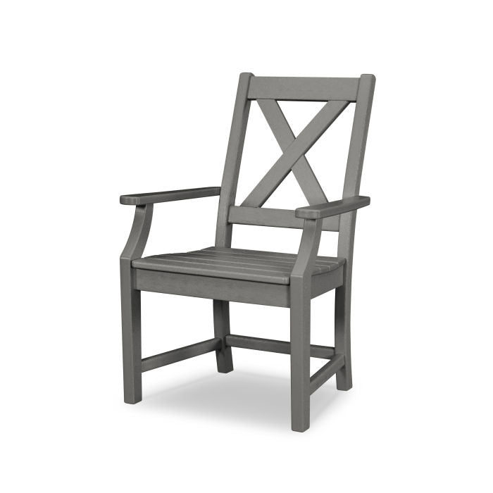 POLYWOOD Braxton Outdoor Dining Arm Chair - Weather-Resistant, Durable & Comfortable - Perfect for Patio, Deck, and Garden Use